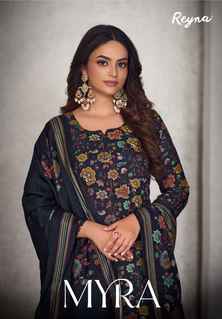 Reyna Myra Fancy Digital Print Bemberg Silk Suits Exclusive Collection