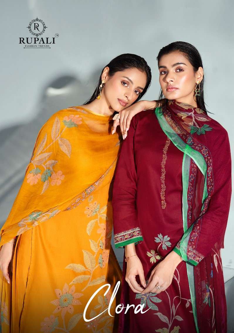Rupali Fashion Clora Digital Printed Fancy Jam Satin Suit Festive Collection