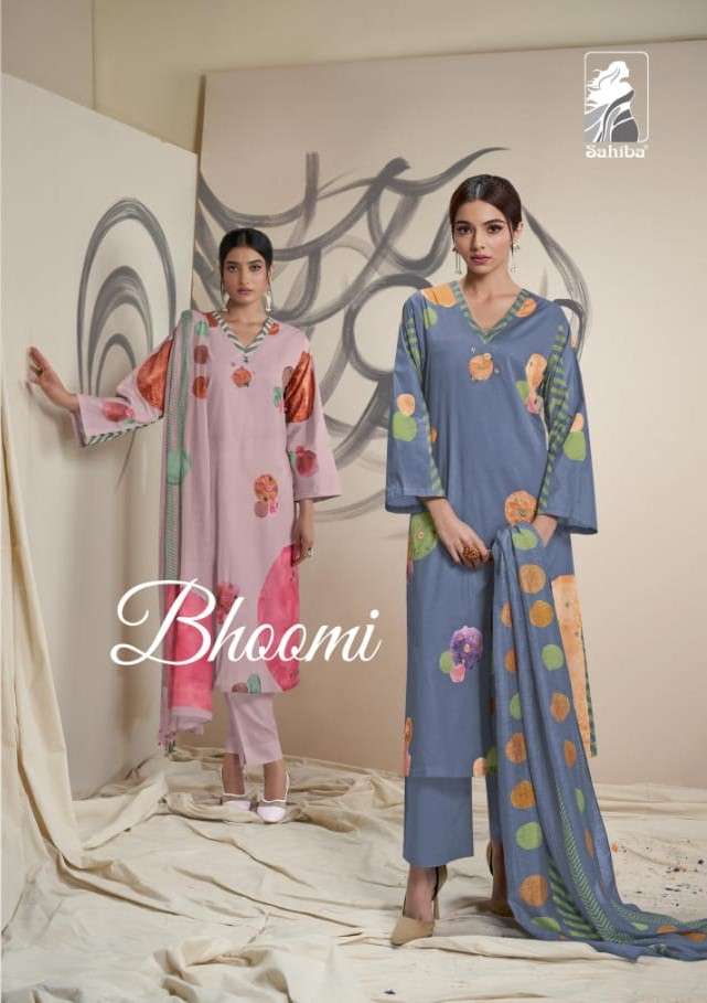 Sahiba Bhoomi Pure Cotton Lawn Ladies Suit Branded Collection