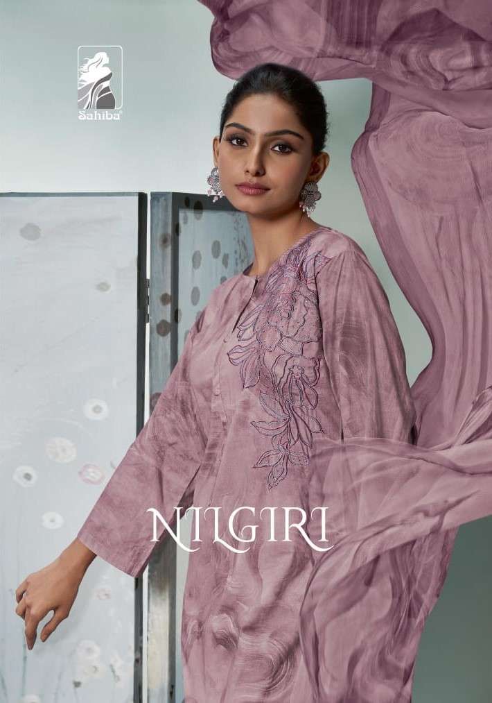 Sahiba Nilgiri Latest Collection Exclusive Lawn Cotton Suit Suppliers