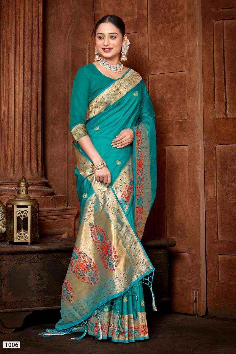 Sangam Dhruvi Silk Fancy Silk Branded Festive Collection Saree Dealers