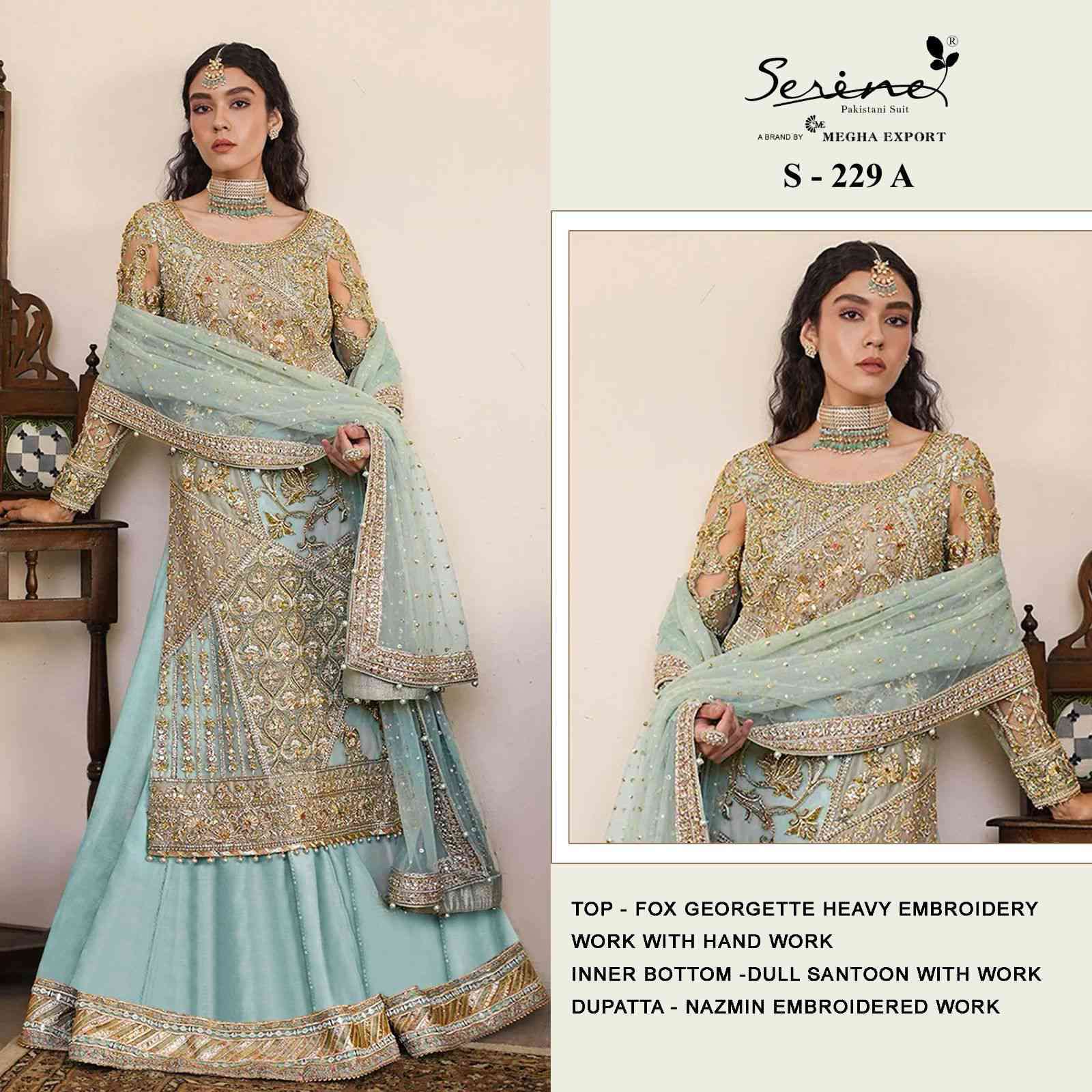 Serine S 229 Colors Pakistani Designer Weeding Wear Dress Latest New Designs