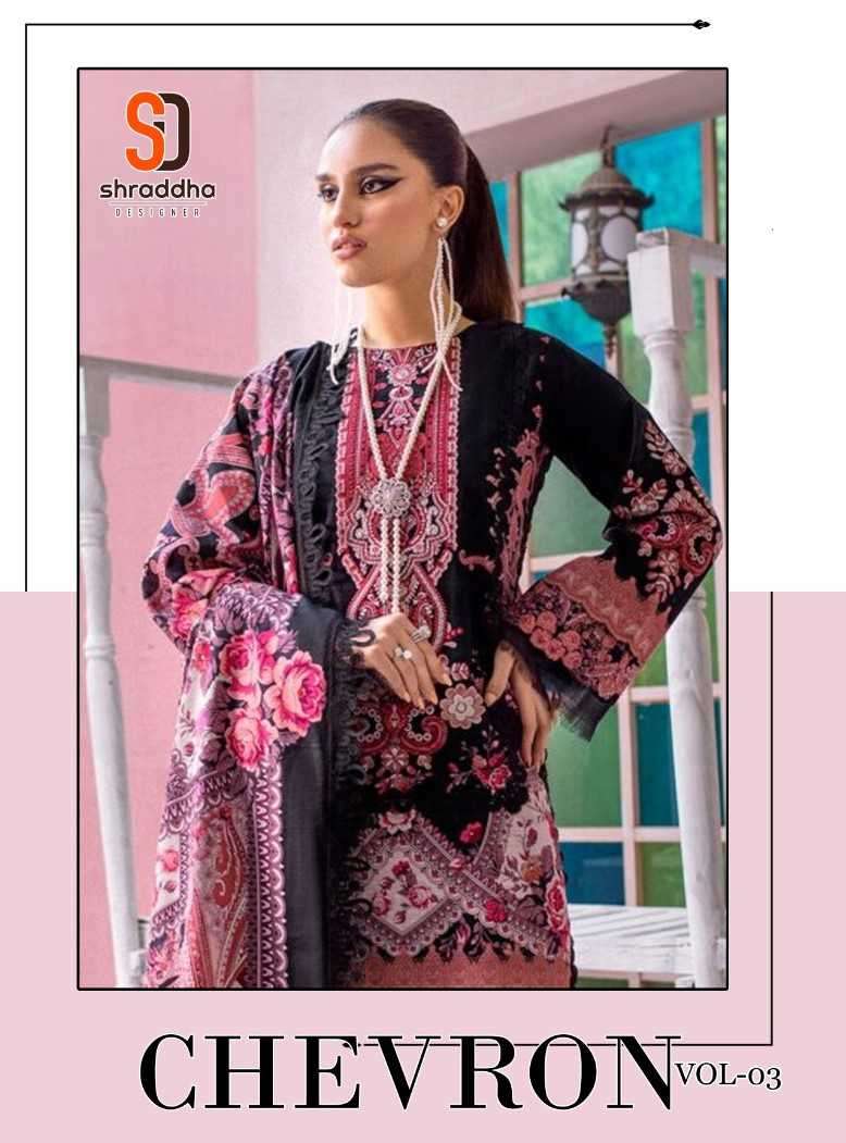 Shraddha Chevron Vol 3 Lawn Cotton Printed Pakistani Dress Online Suppliers