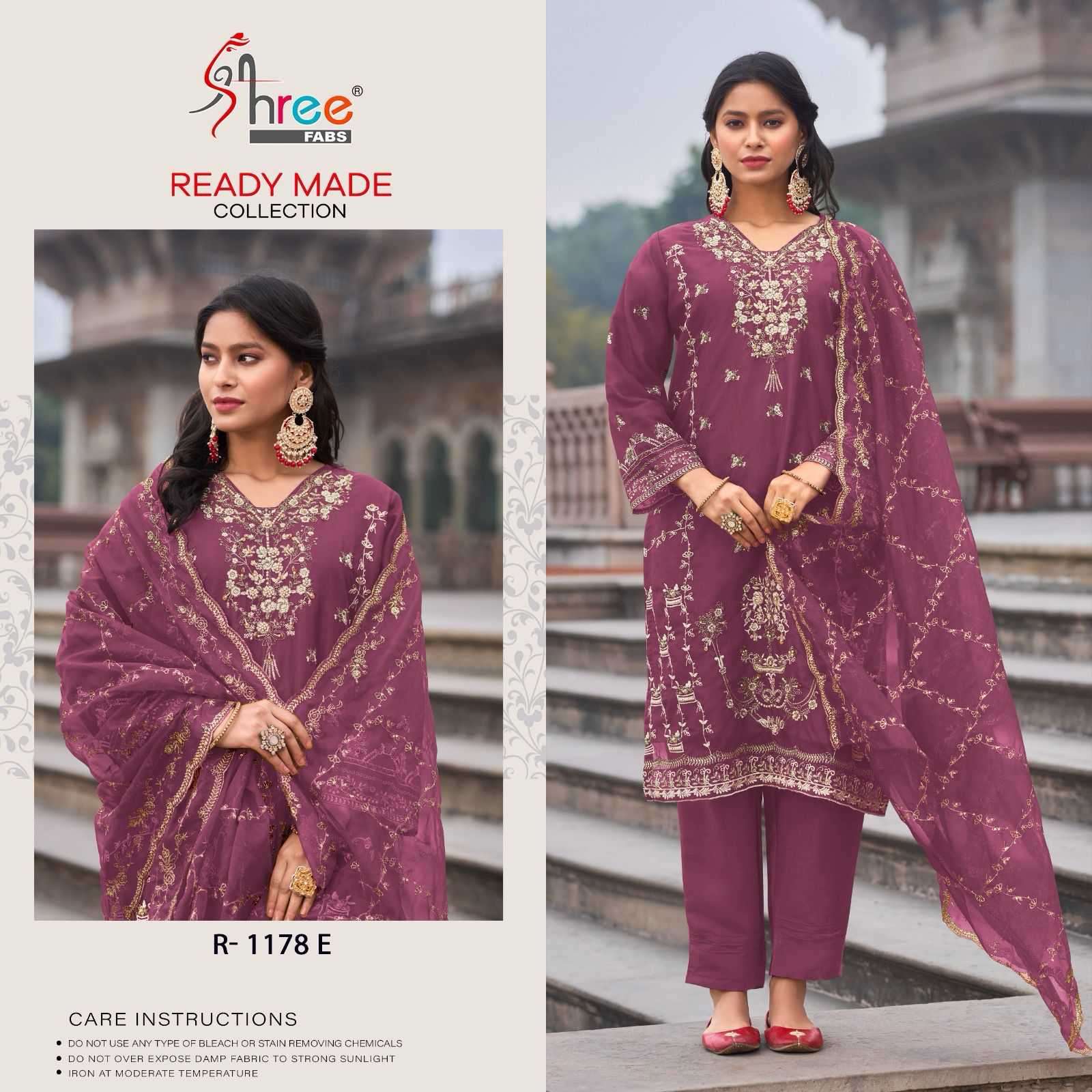 Shree Fabs R 1178 Colors Vol 2 Pakistani Organza Suit Readymade Collection