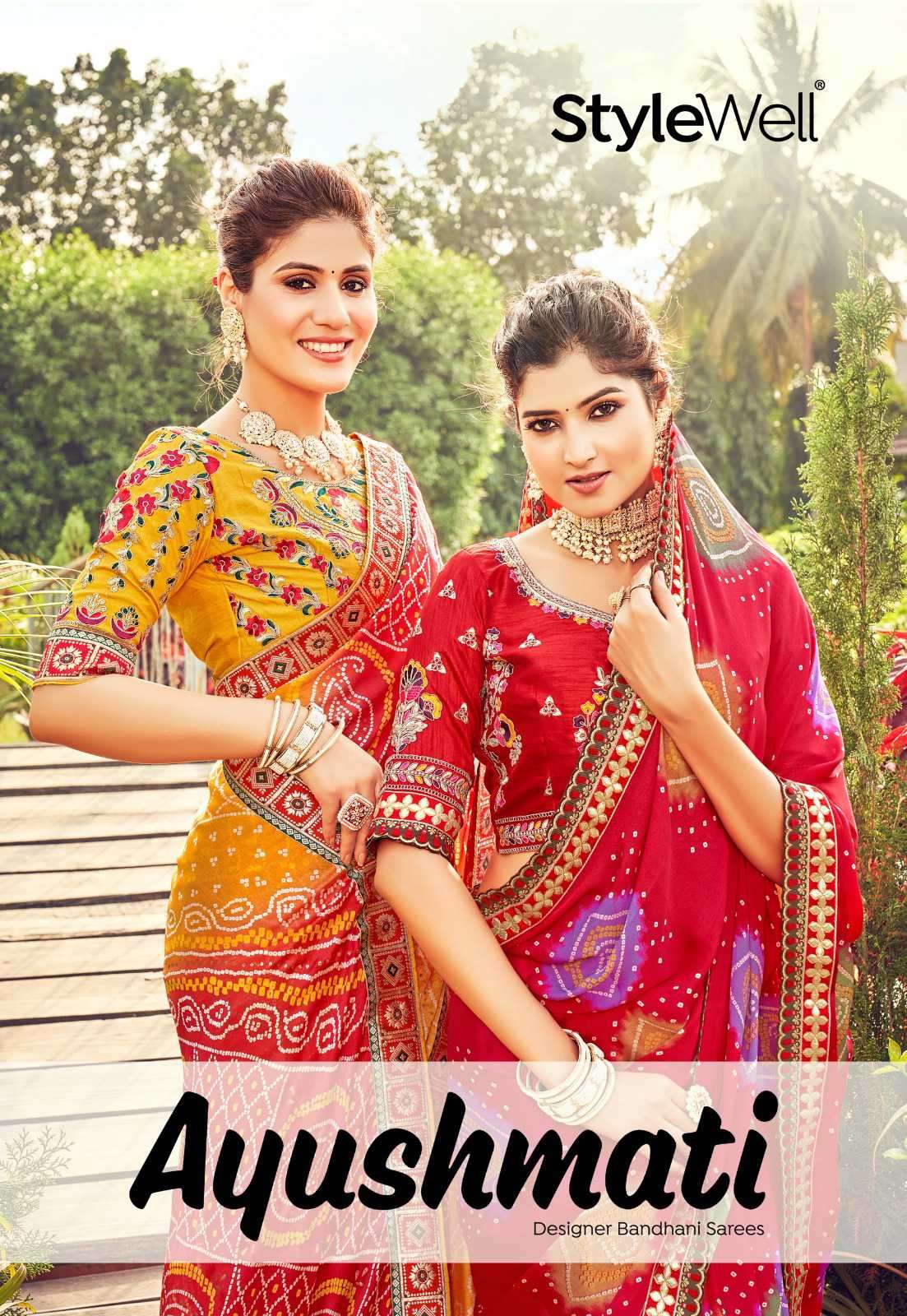 Stylewell Aayushmati Wedding Wear Designer Chiffon Saree Suppliers In Surat
