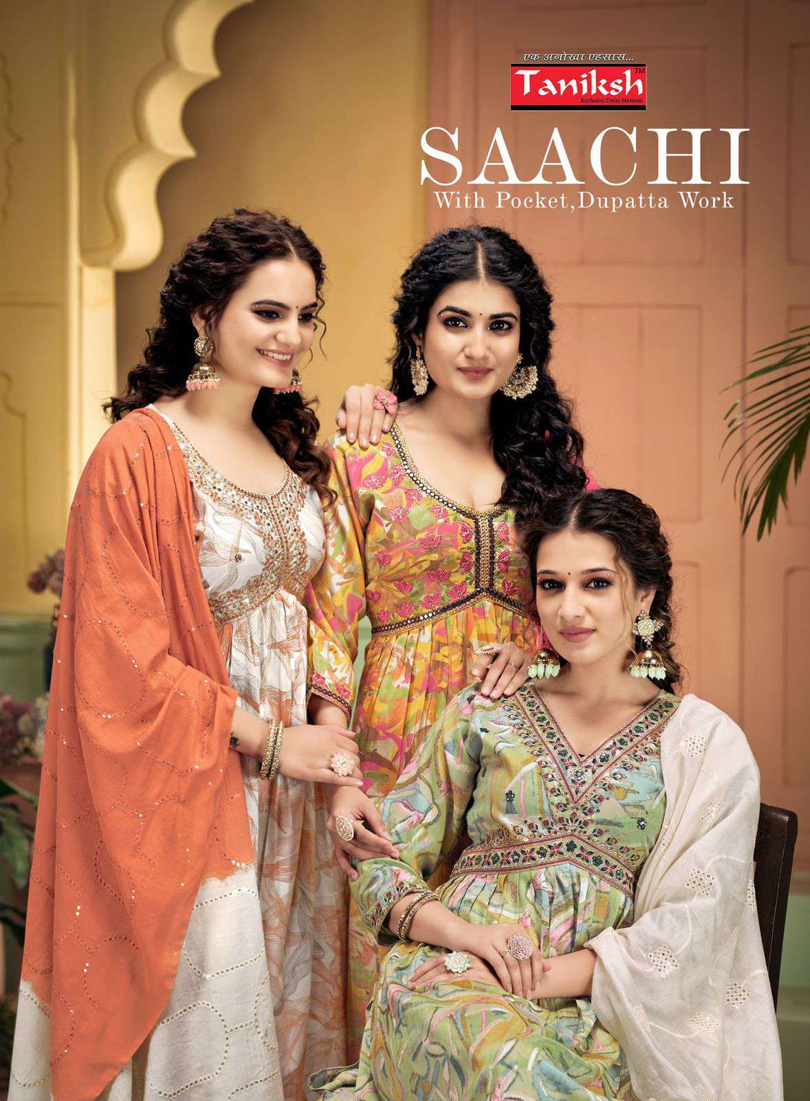 Taniksh Saachi Vol 1 Festive Wear Aaliya Style 3 Piece Suits Catalog Dealers