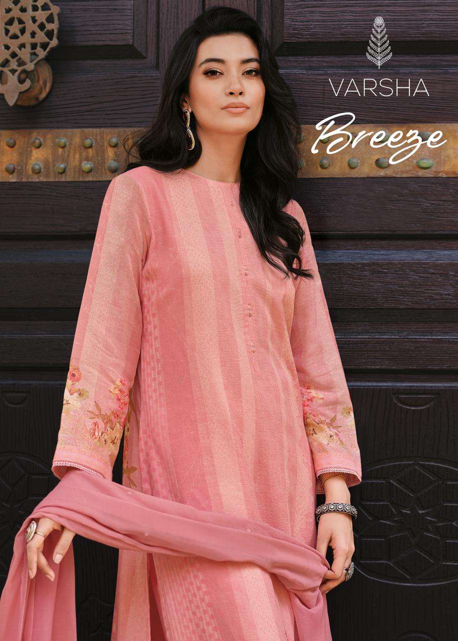 Varsha Breeze Tradition Wear Linen Salwar Suit Catalog Wholesalers