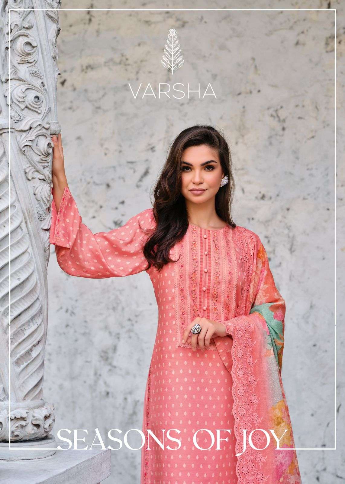 Varsha Seasons Of Joy Fancy Viscose Muslin Exclusive Branded Suits Dealers