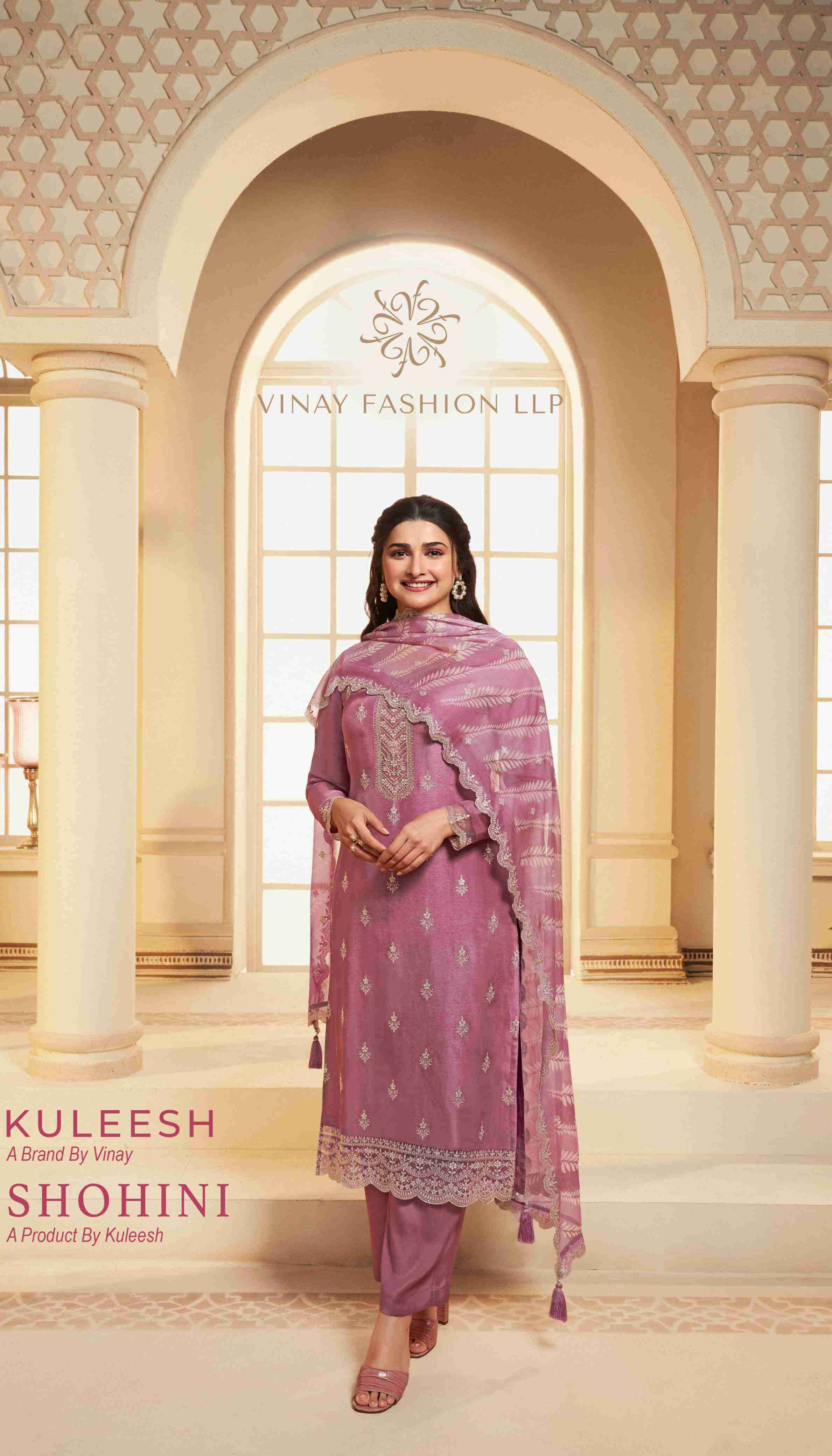Vinay Fashion Kuleesh Shohini Designer Dola Silk Straight Style Dress Festive Collection