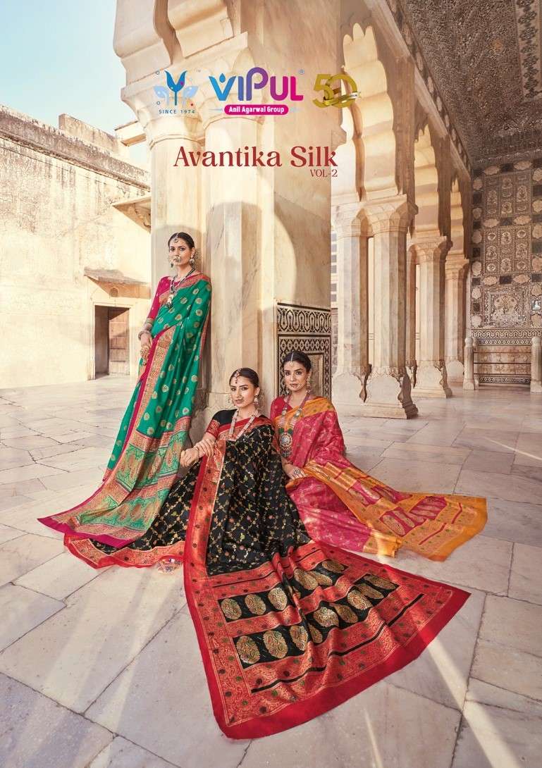 Vipul Avantika Silk Vol 2 Fancy Silk Tradition Wear Saree Online Suppliers