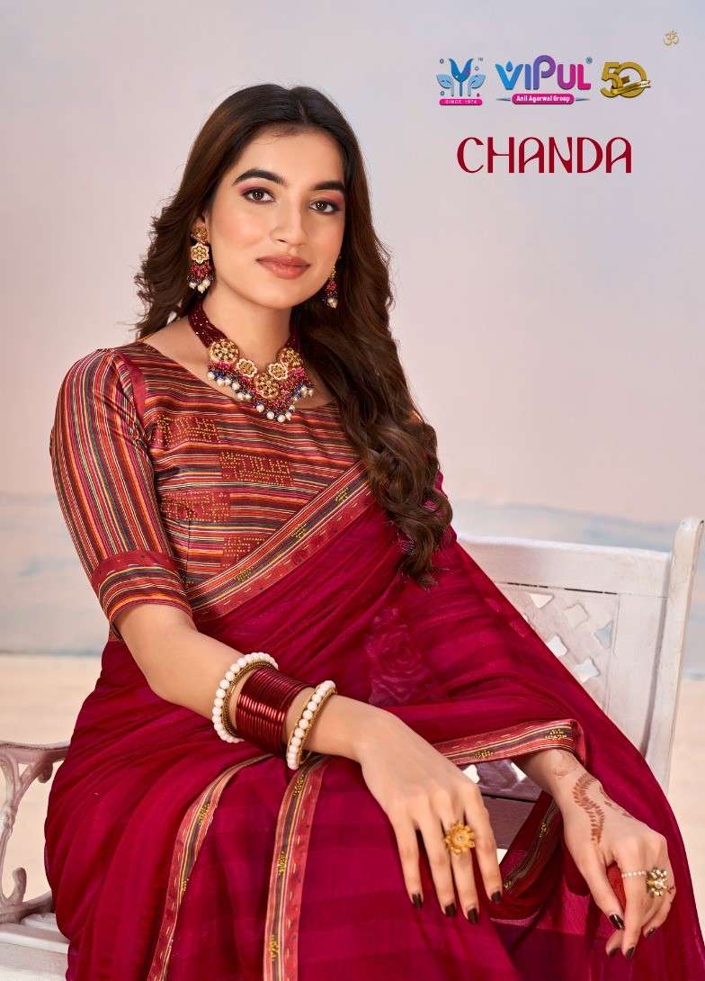 Vipul Chanda 79506 To 79511 Festive Wear Classy Chiffon Saree Dealers