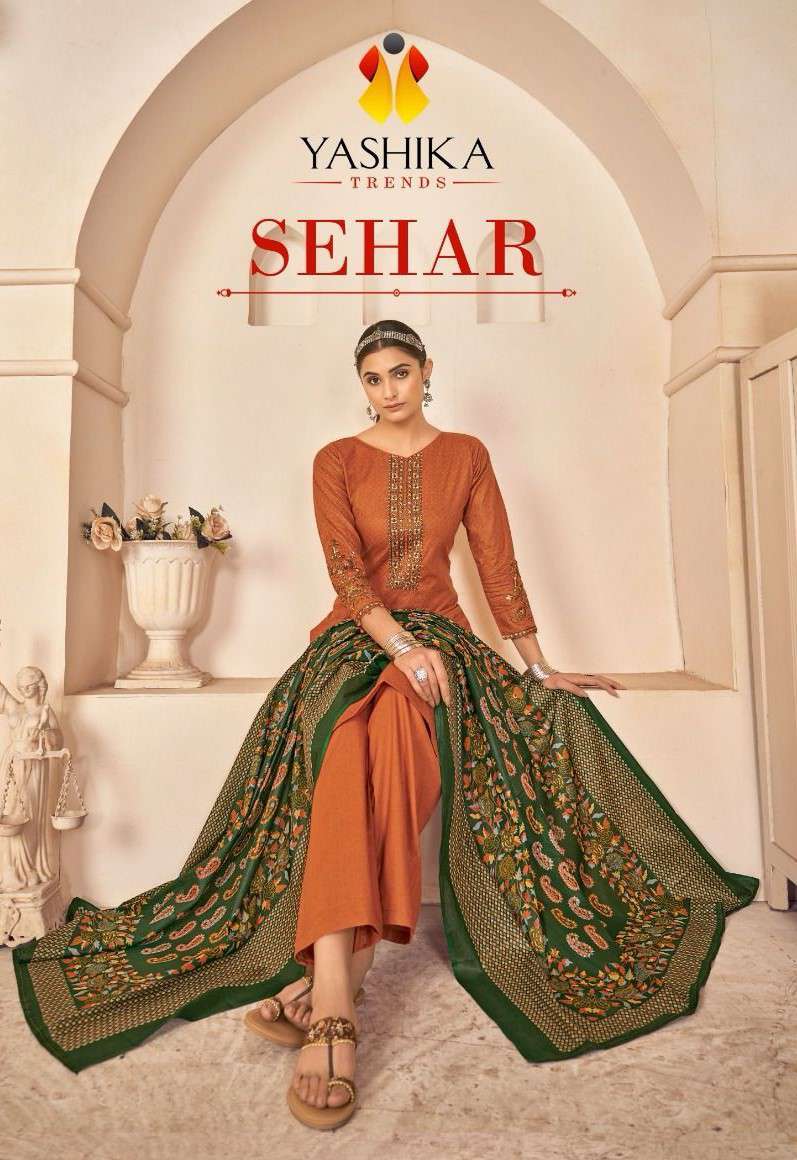 Yashika Sehar New Design Fancy Cotton Salwar Kameez Catalog Dealers