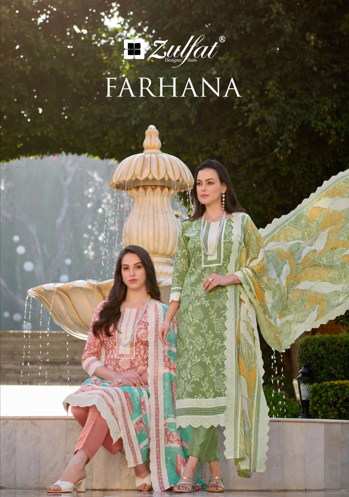 Zulfat Farhana Designer Printed Fancy Cotton Dress Catalog Dealers