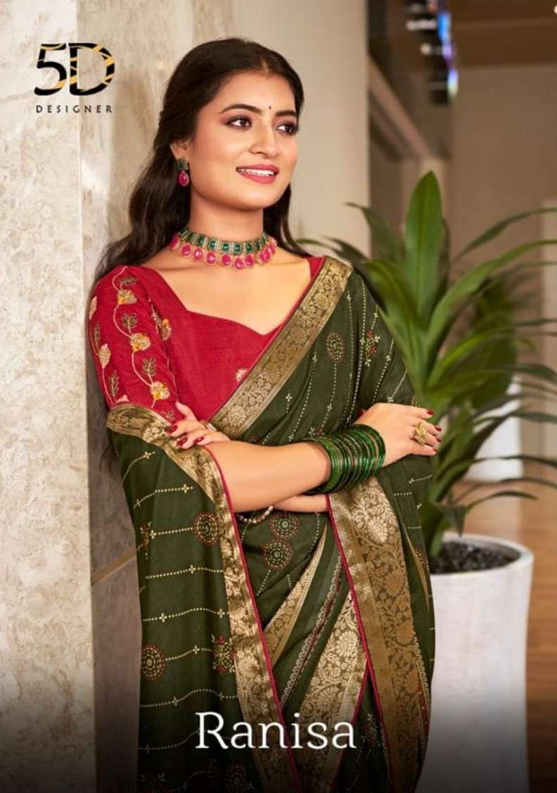 5D Designer Ranisa Festive Wear Silk Saree Exporters In Surat