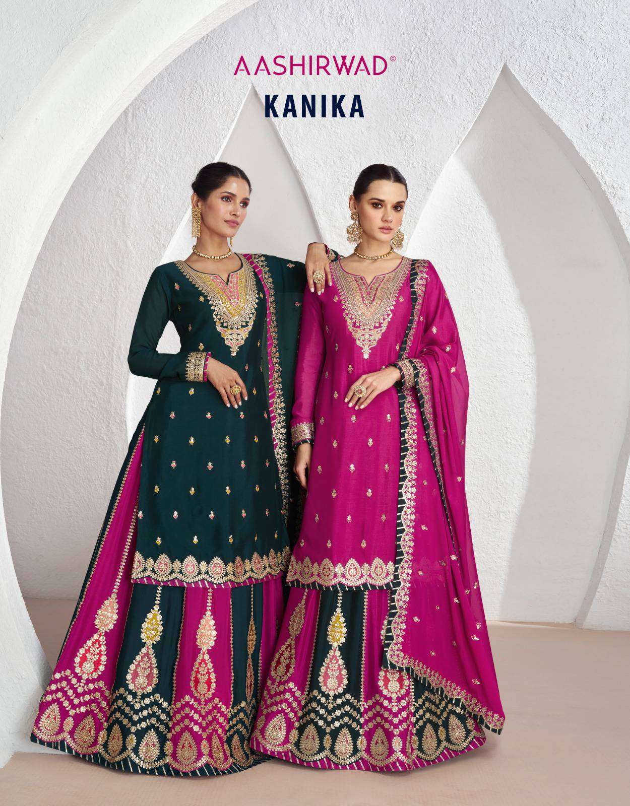 Aashirwad Kanika 9920 And 9921 Designer Lehenga Style Dress Wedding Collection