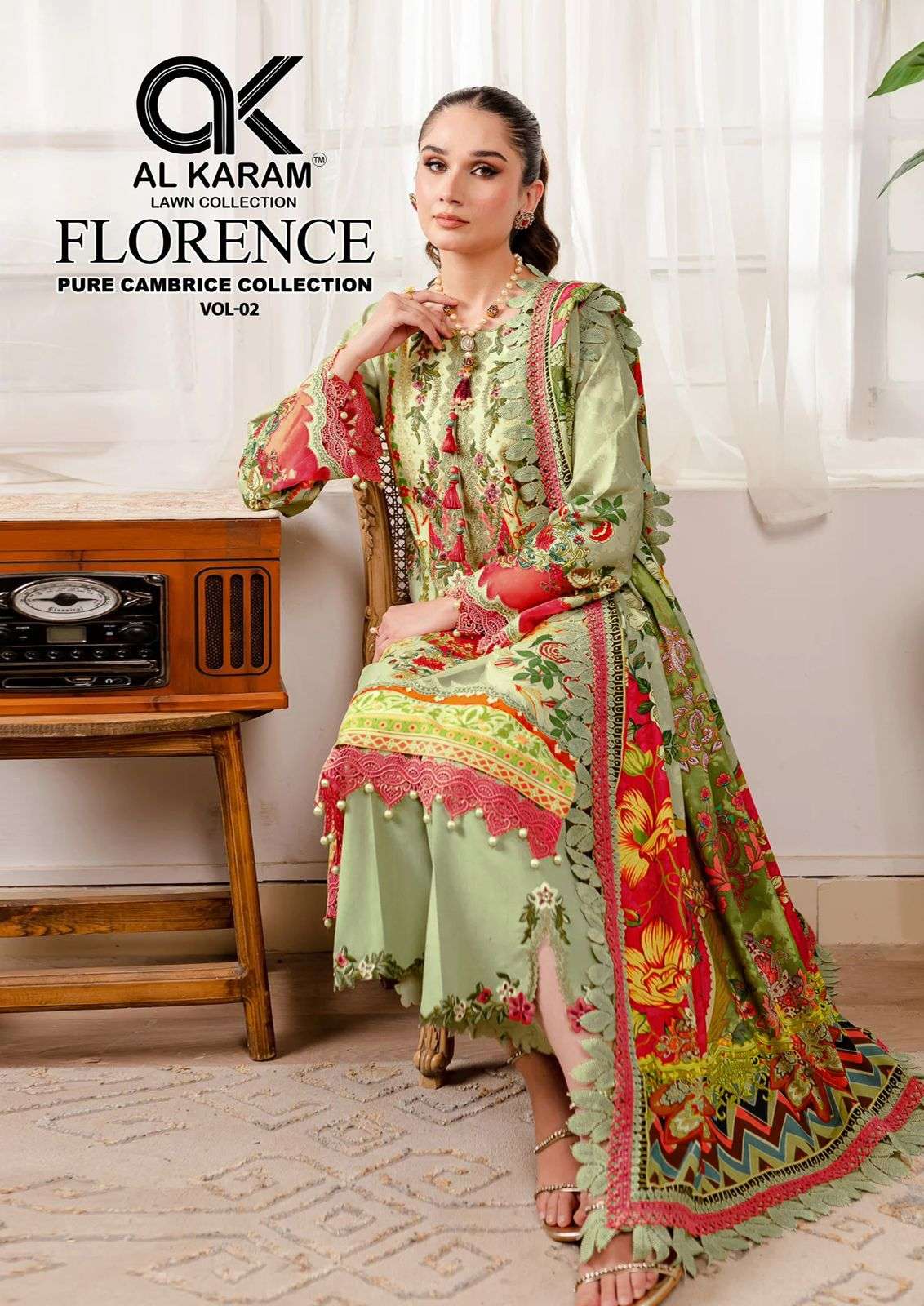 Al Karam Florence Vol 2 Pakistani Printed Cotton Dress Material Suppliers