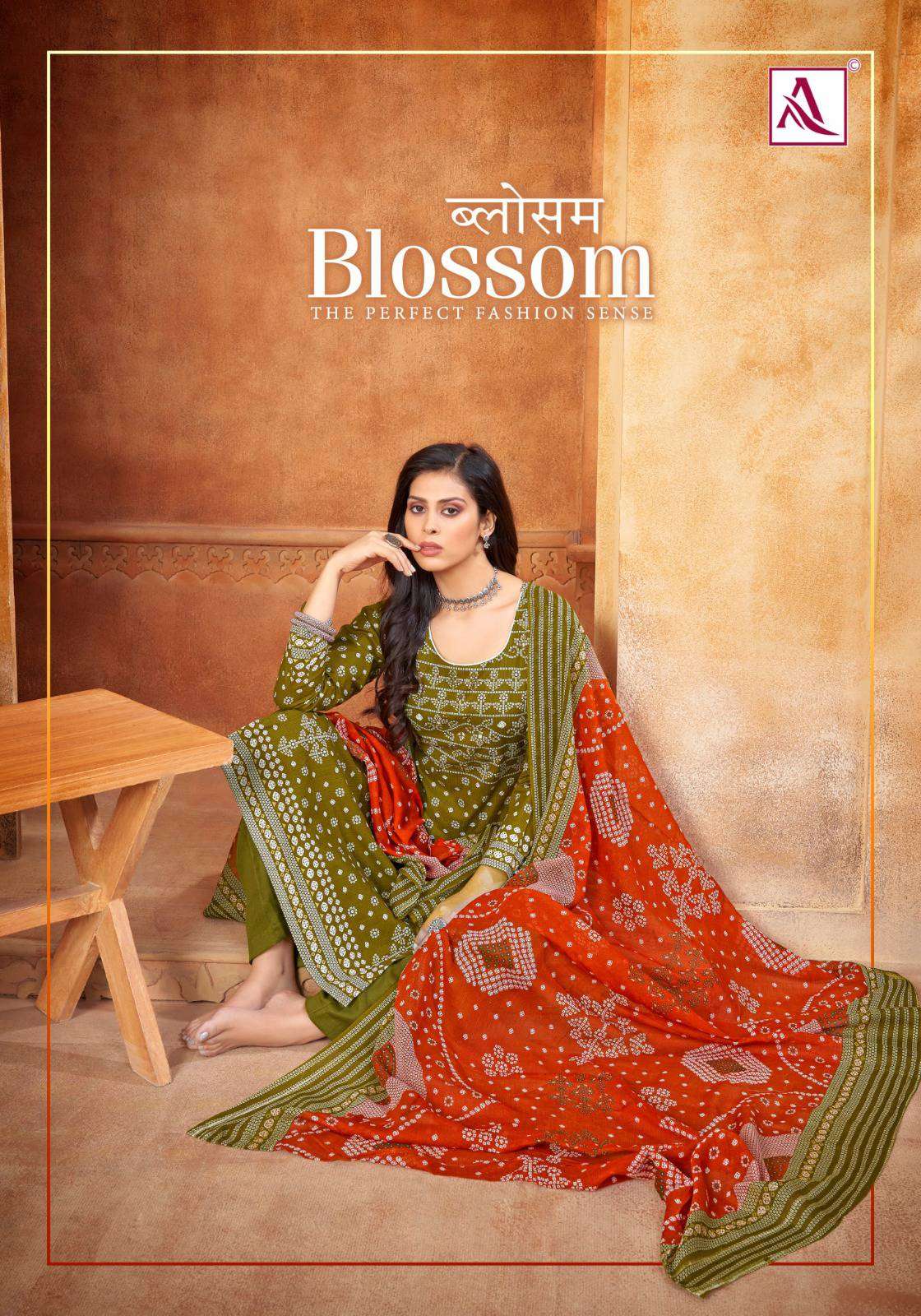 Alok Suit Blossom Exclusive Cotton Unstitch Dress New Collection