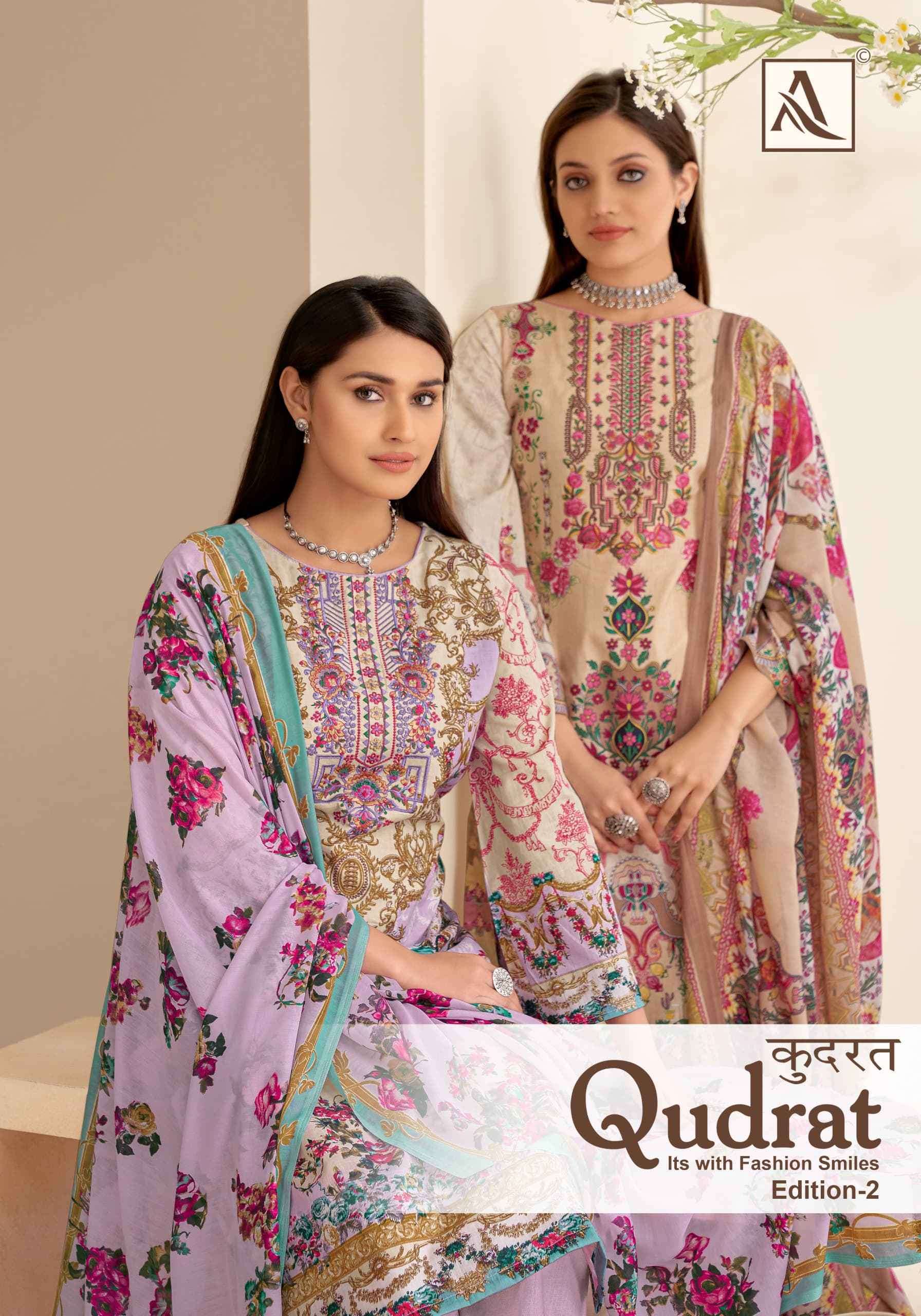 Alok Suit Qudrat Edition 2 Fancy Pakistani Print Cotton Salwar Suit Wholesalers