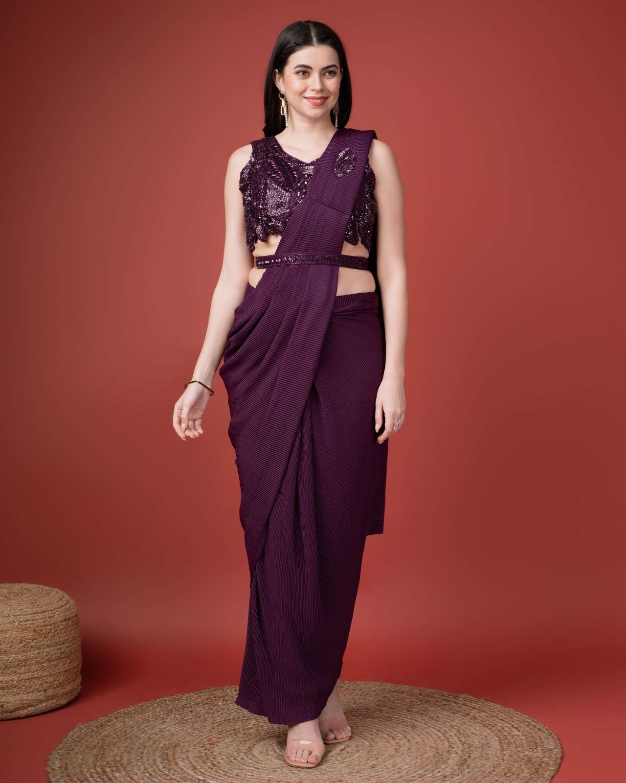 Amoha Trends Kat201 Colors Ethnic Wear Designer Readymade Saree New Designs
