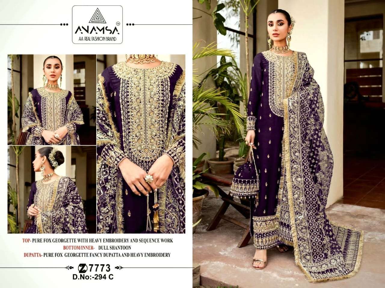 Anamsa 294 Colors Pakistani Catalog Designer Dress Exporter Buy Online