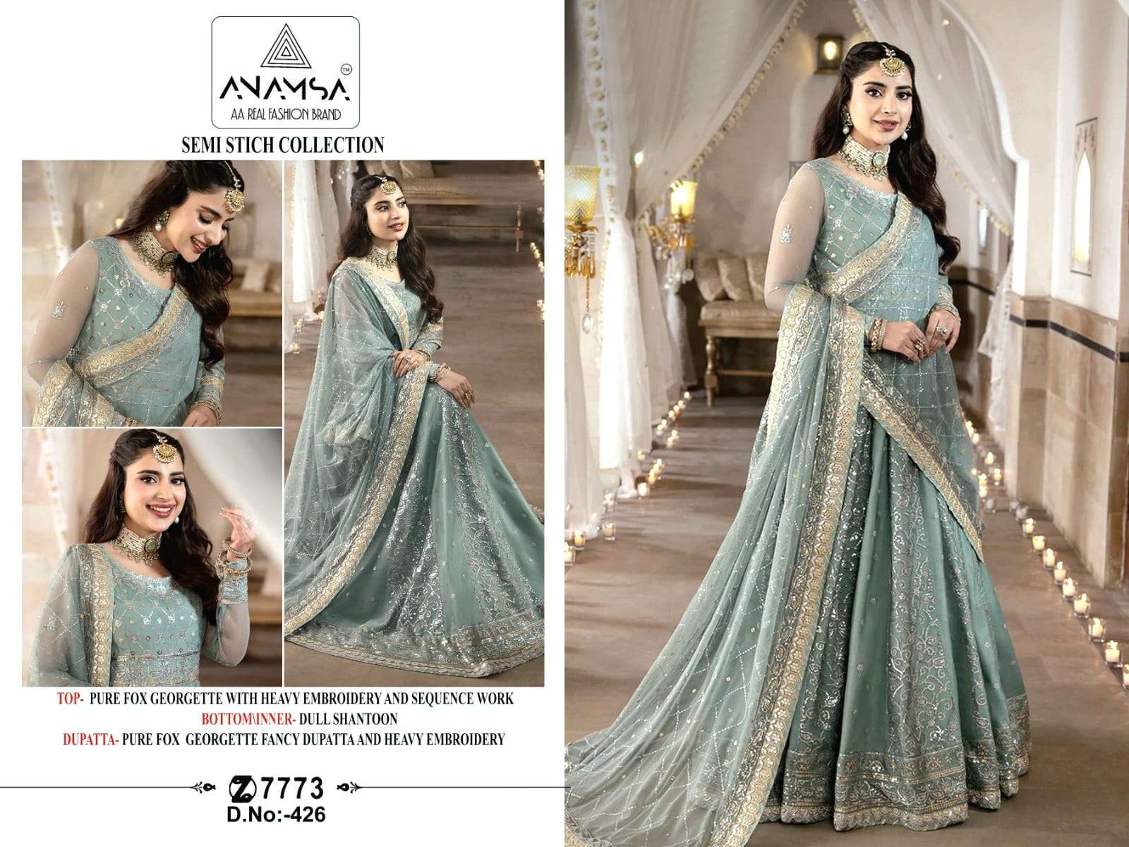 Anamsa 426 Designer Pakistani Dress Wedding Collection
