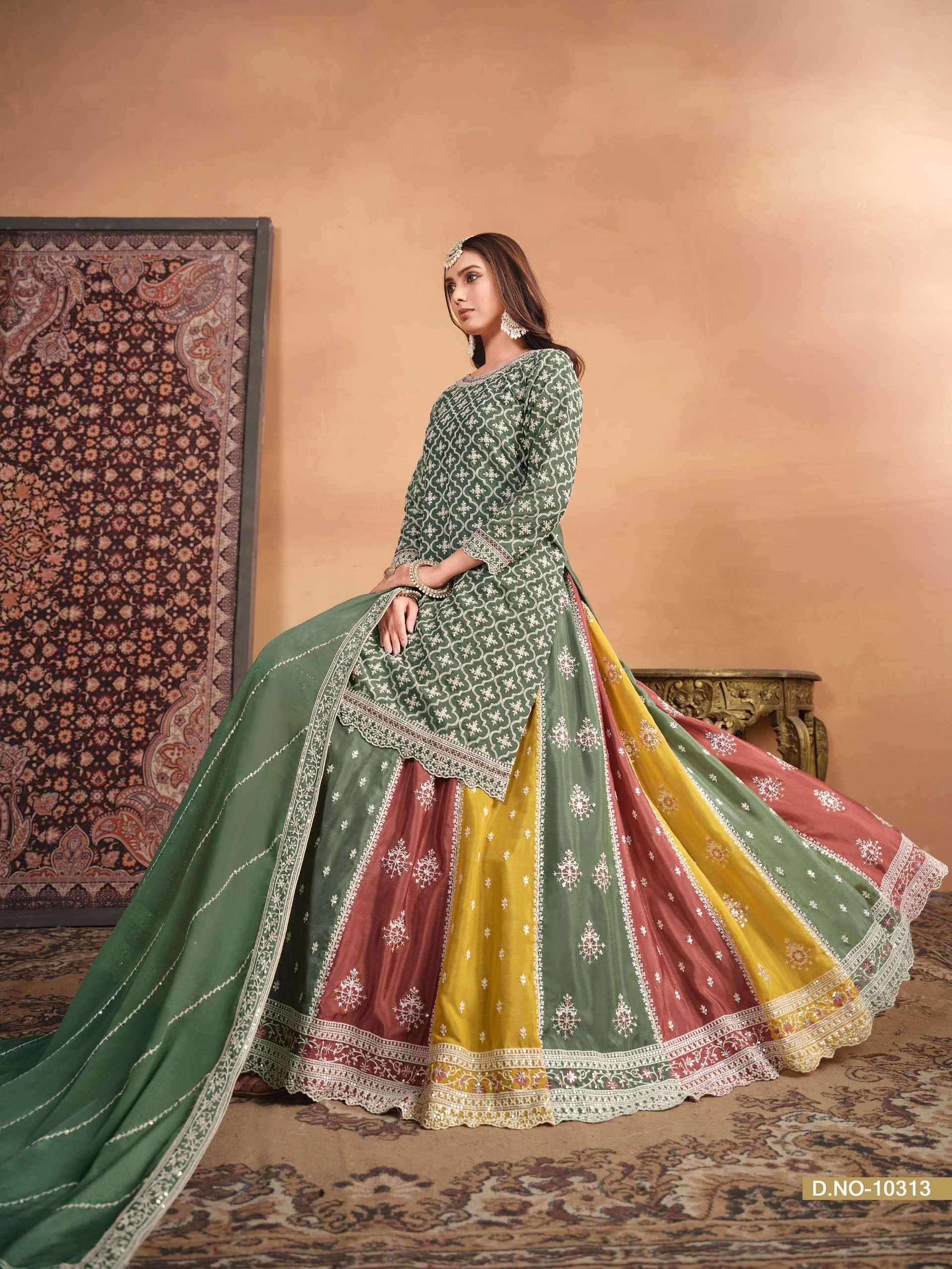 Anjubaa Vol 31 10311 To 10313 Designer Lehenga Style Dress Wedding Collection