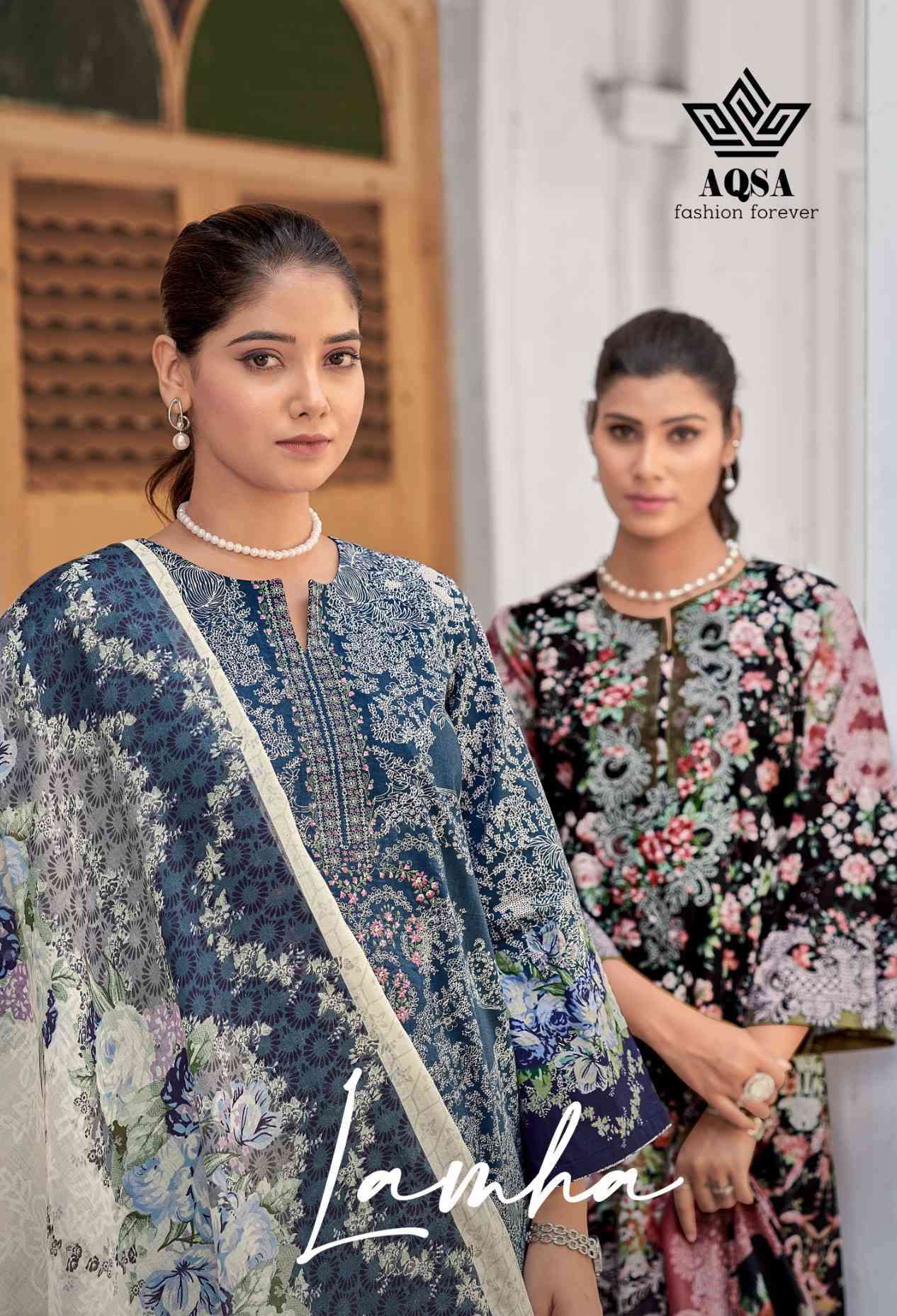Aqsa Lamha Fancy Print Pakistani Cotton Dress Suppliers