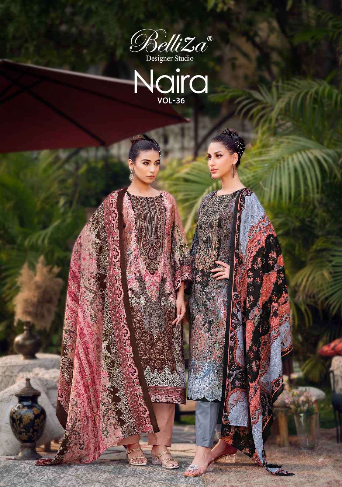 Belliza Naira Vol 36 Pakistani Designs Cotton Suit Wholesalers