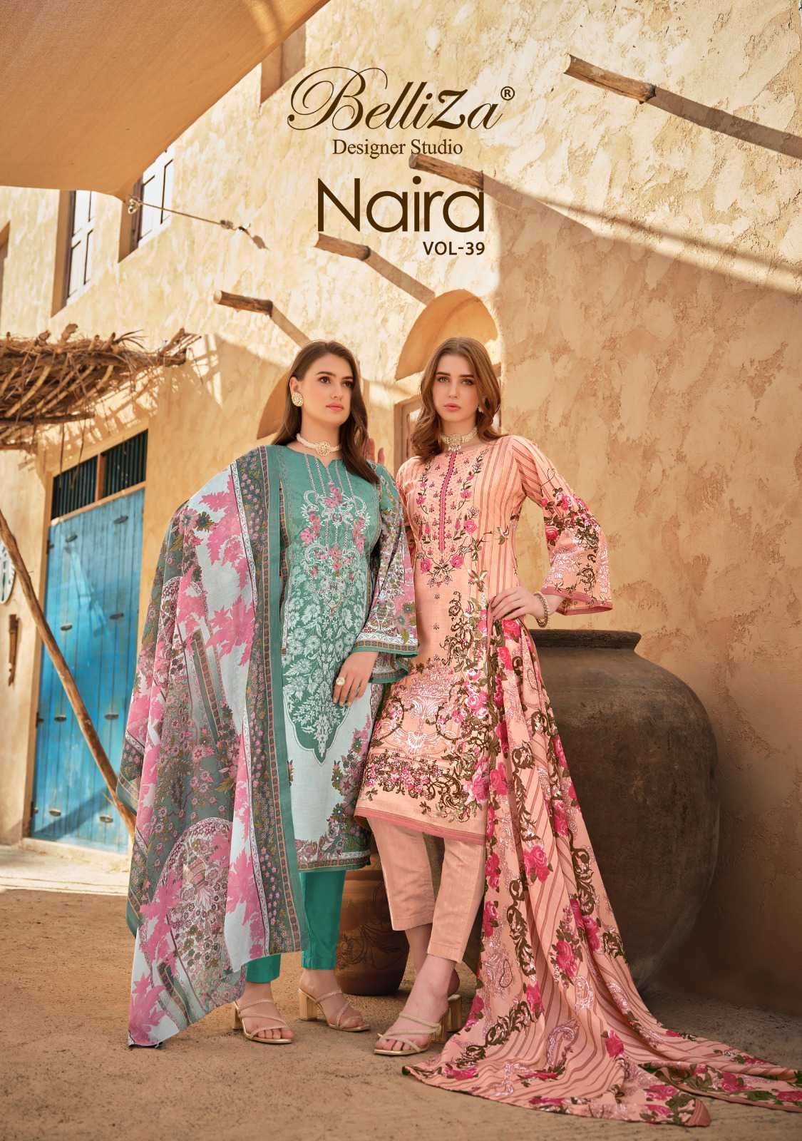 Belliza Naira Vol 39 Exclusive Cotton Unstitch Dress Catalog Exporters