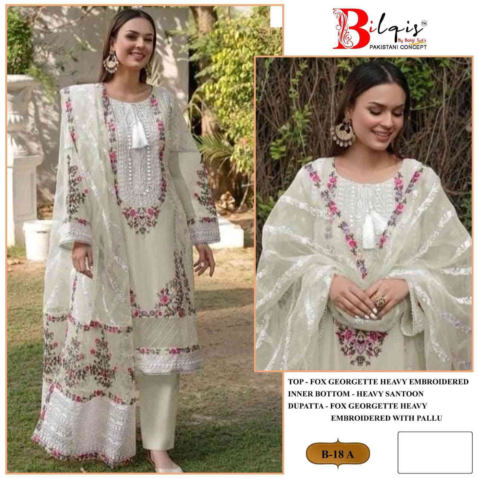 Bilqis B 18 Colors Designer Embroidered Pakistani Dress Suppliers