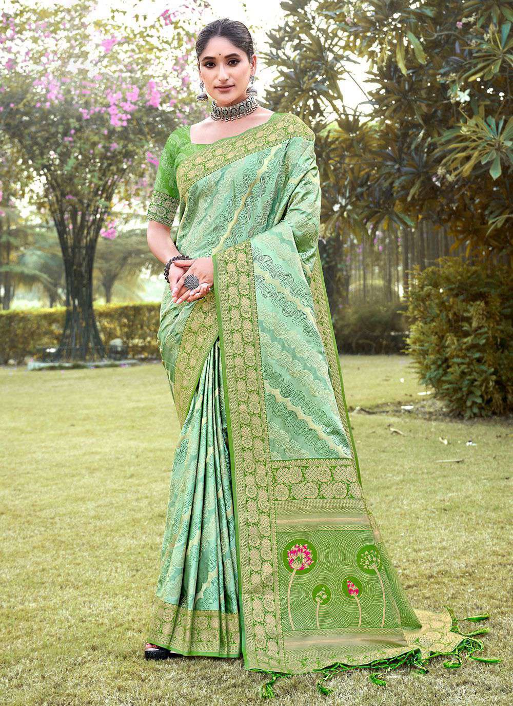 Bunawat Karina Silk 1001 To 1006 Wedding Wear Designer Silk Saree Wholesalers