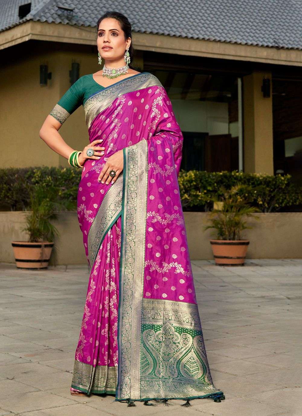 Bunawat Priyans Silk 1001 To 1006 Festive Wear Banarasi Silk Saree New Designs
