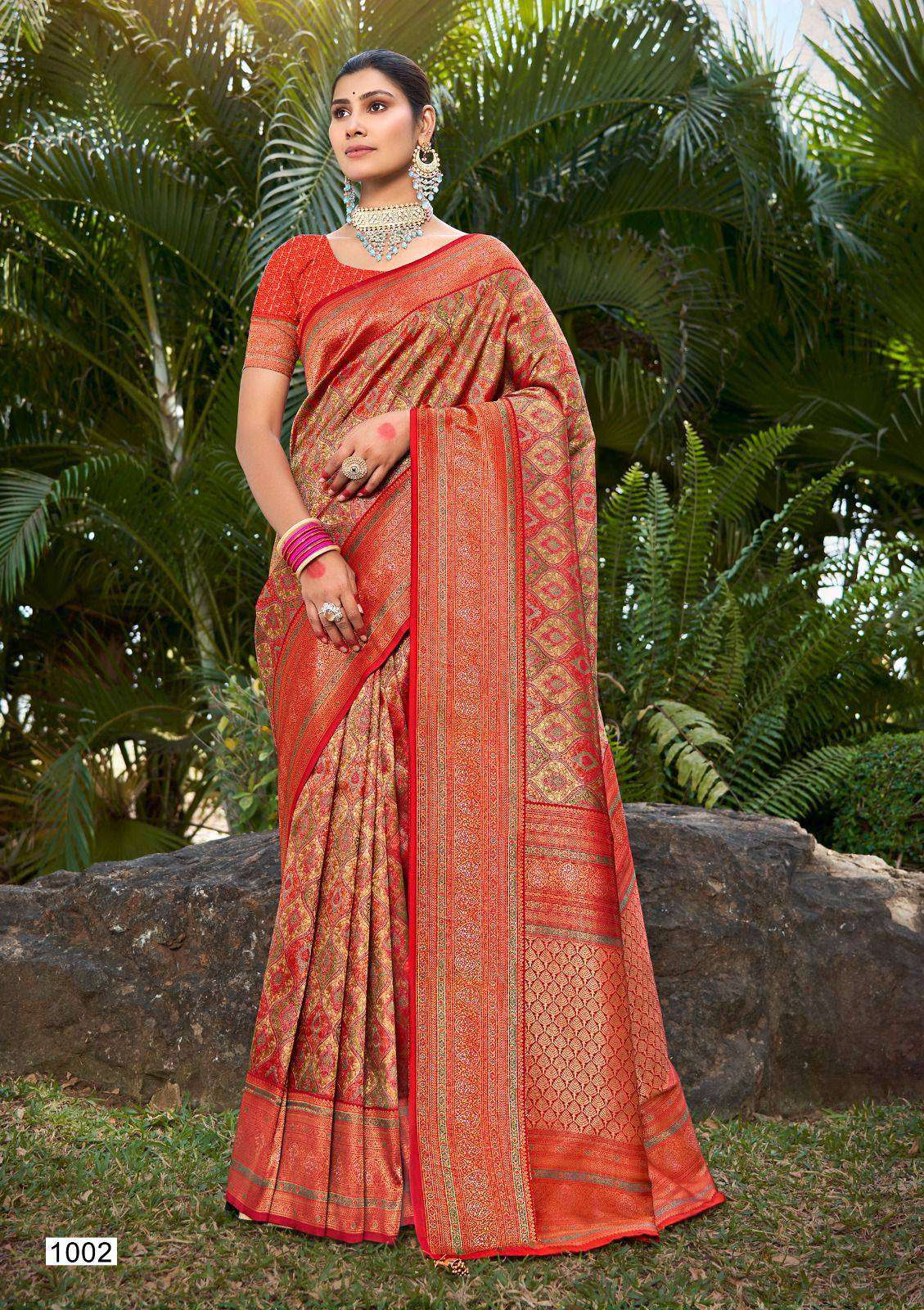 Bunawat Sheela Vol 14 1001 To 1004 Fancy Banarasi Silk Saree Festive Collection