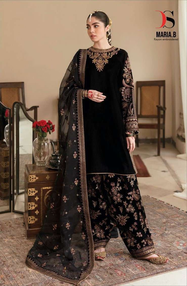 Deepsy Maria B Rayon Embroidered Hit Designs Rayon Pakistani Suit Suppliers
