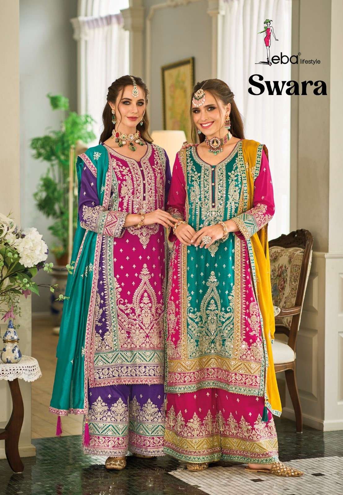 Eba Lifestyle Swara Readymade Designer Ladies Suit Exporters