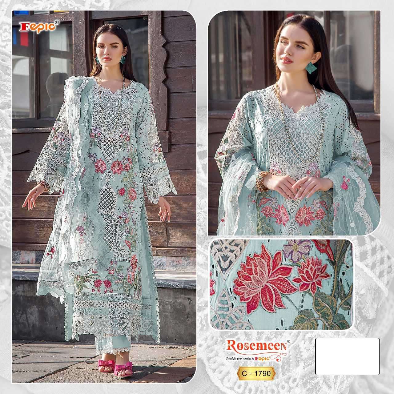 Fepic C 1790 Colors Designer Work Cotton Pakistani Suit New Designs