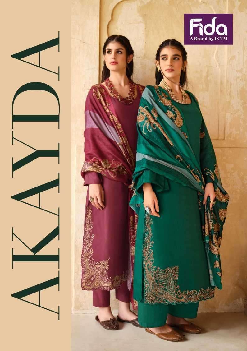 Fida Akayda Cotton Satin Fancy Ladies Suit Exporters