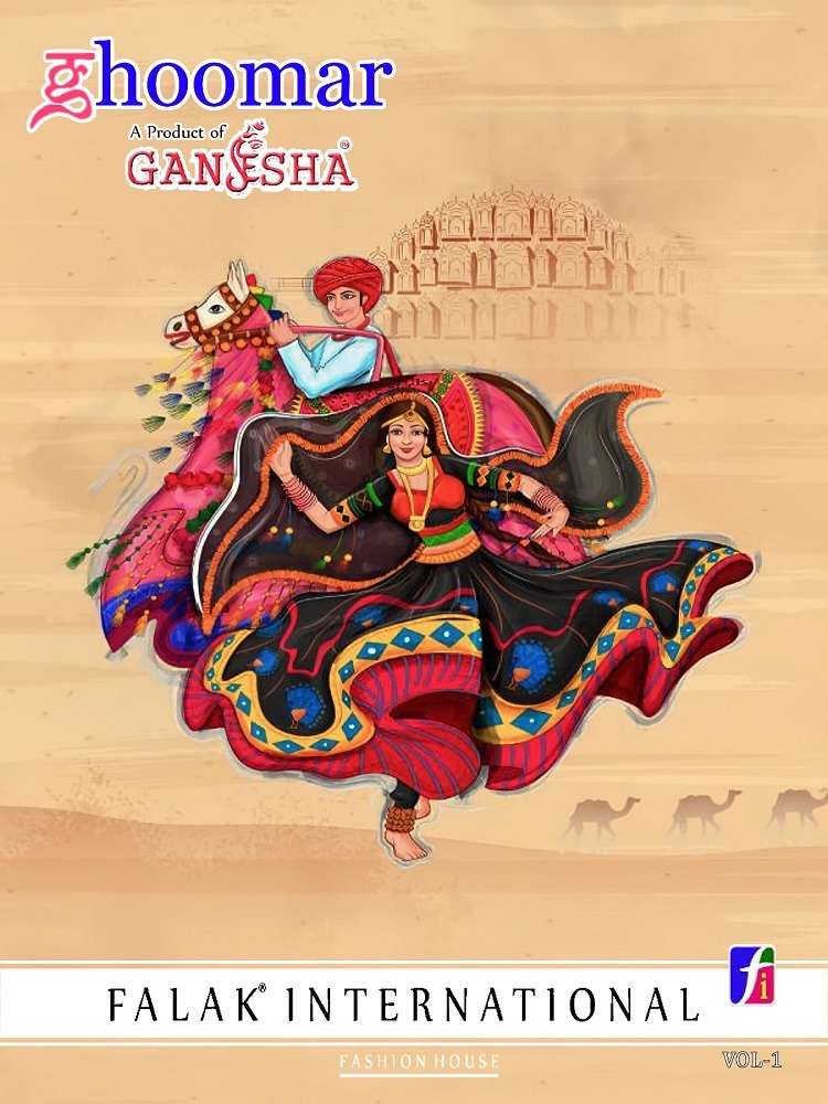Ganesha Ghoomar Printed Cotton ladies Wear Saree Collection