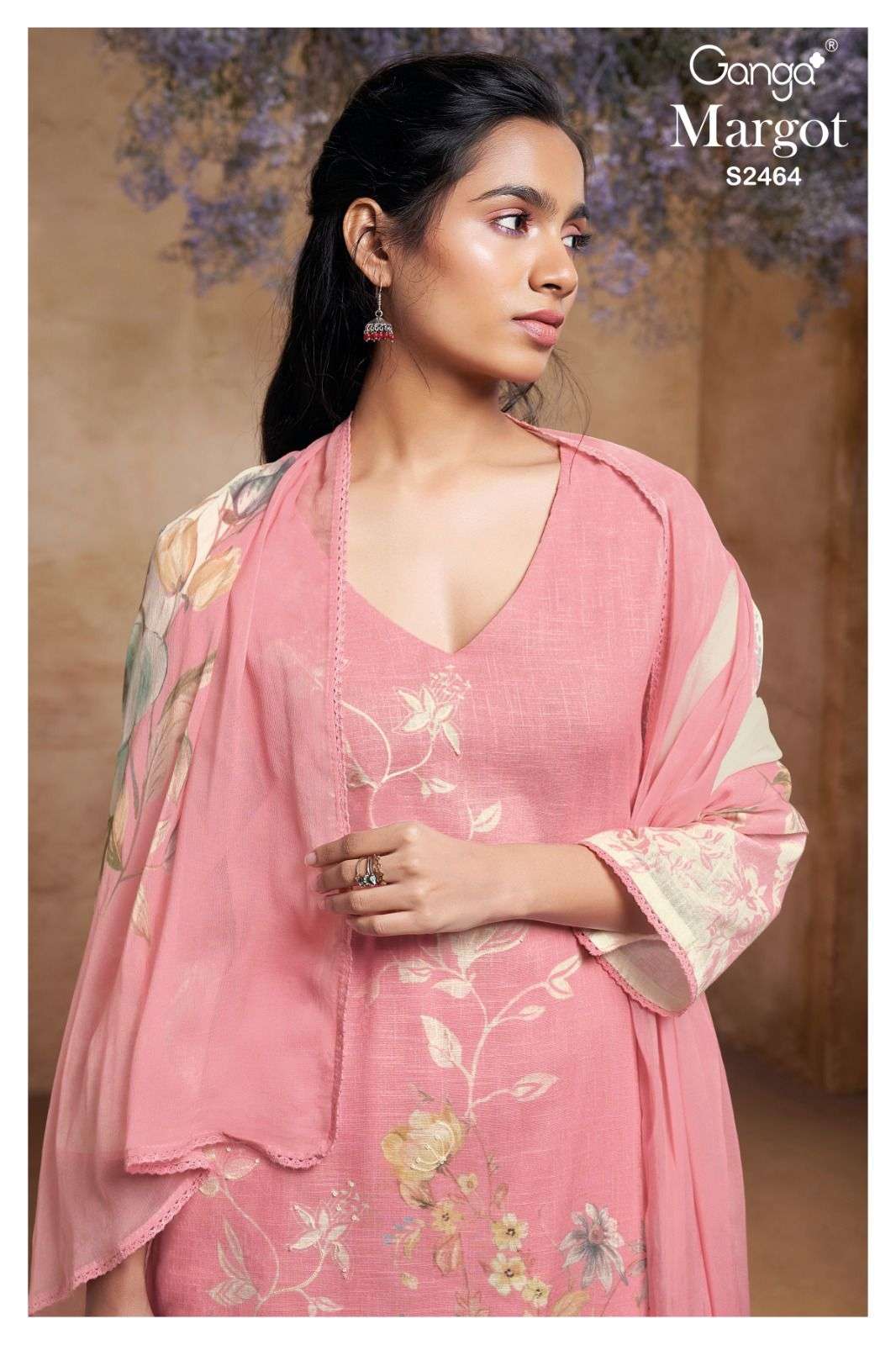 Ganga Margot 2464 Printed Linen Cotton Exclusive Suit New Collection