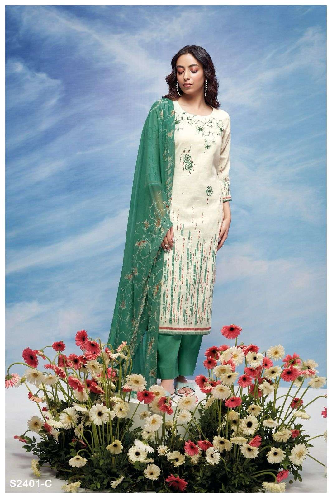 Ganga Netima 2401 Exclusive Cotton Suit Branded Collection