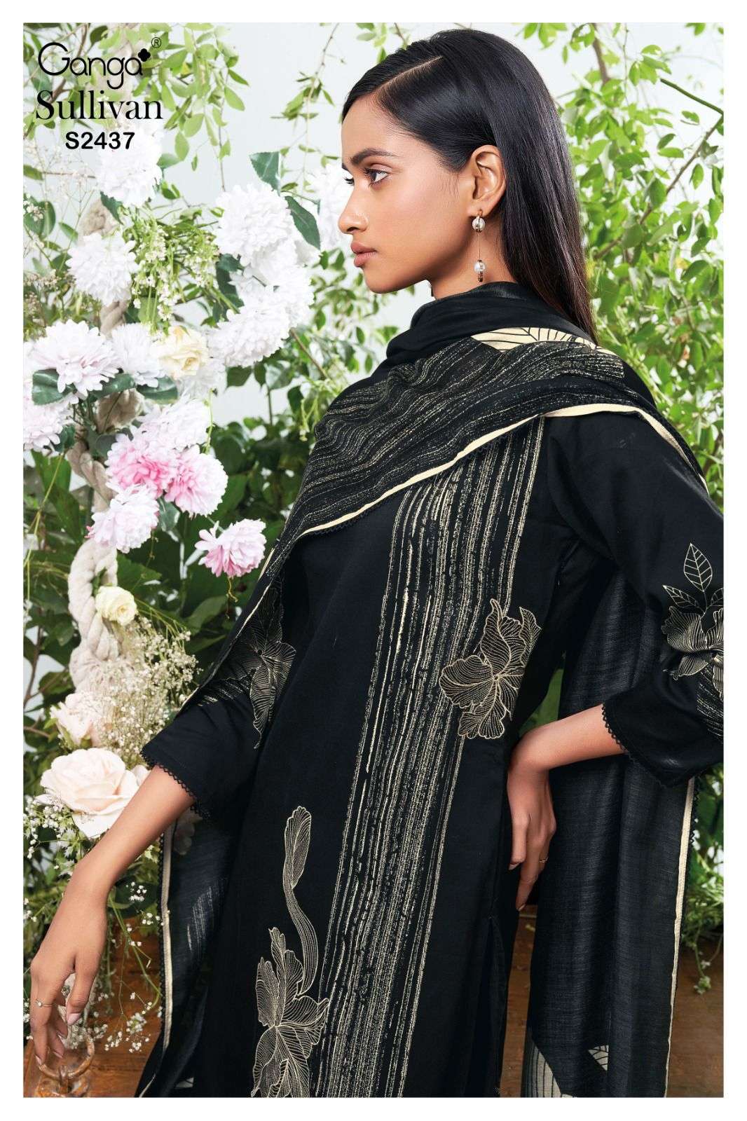 Ganga Sullivan 2437 Premium Cotton Silk Ladies Suit Catalog Exporters
