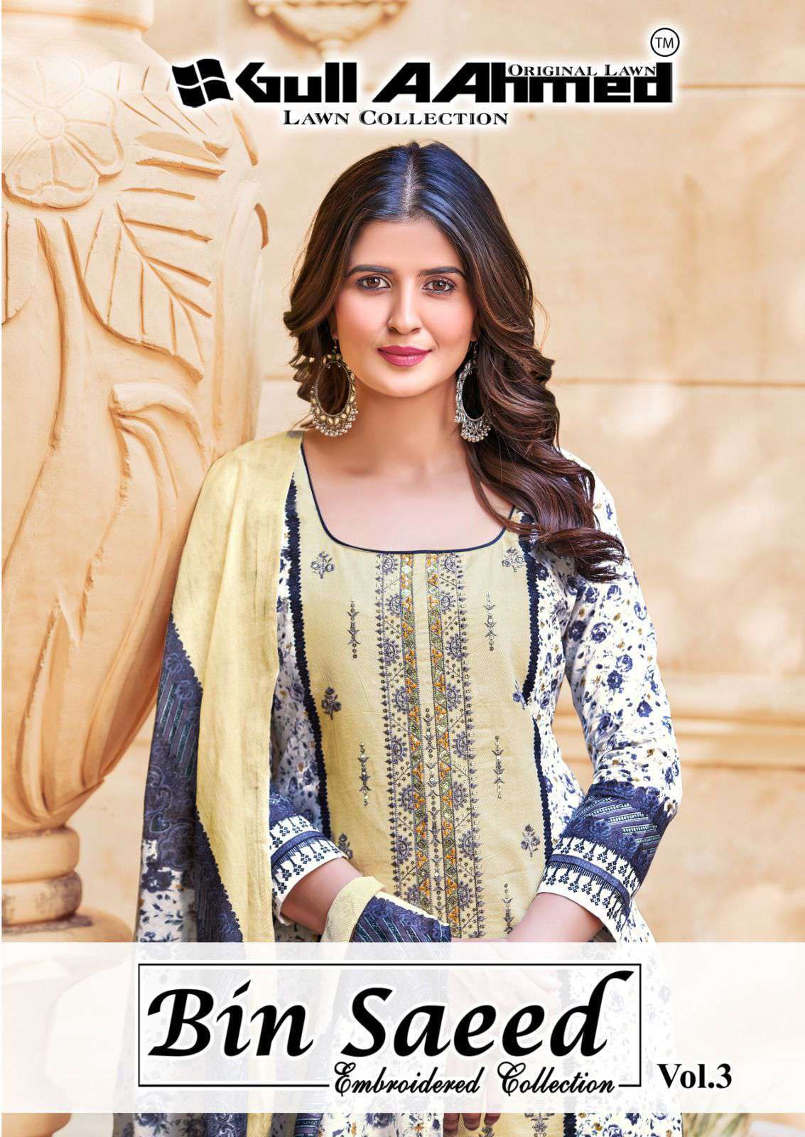 Gul Ahmed Bin Saeed Vol 3 Cotton Dress Material Catalog Buy Online Exporters
