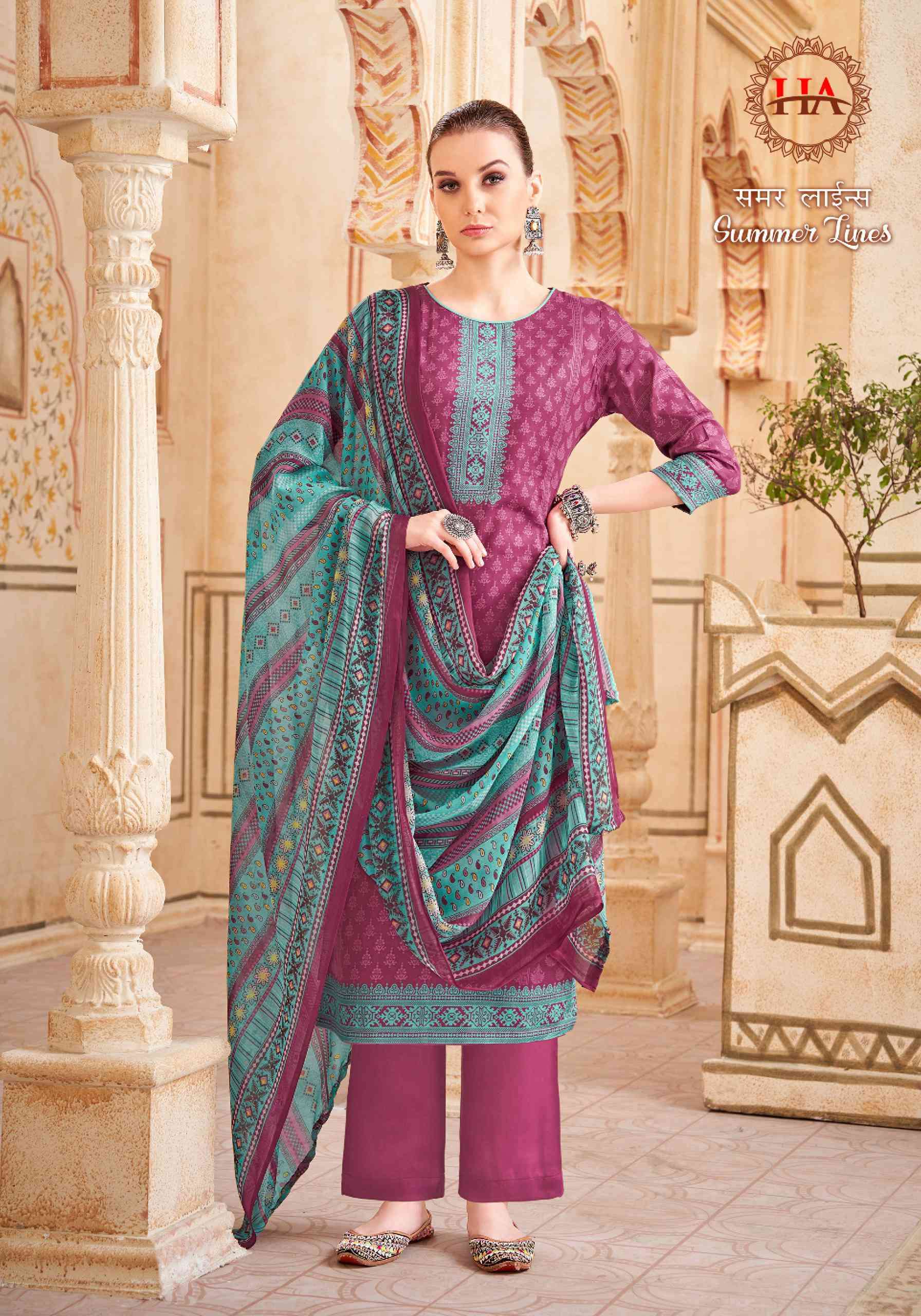Harshit Summer Line Fancy Zam Cotton Ladies Dress Material Suppliers