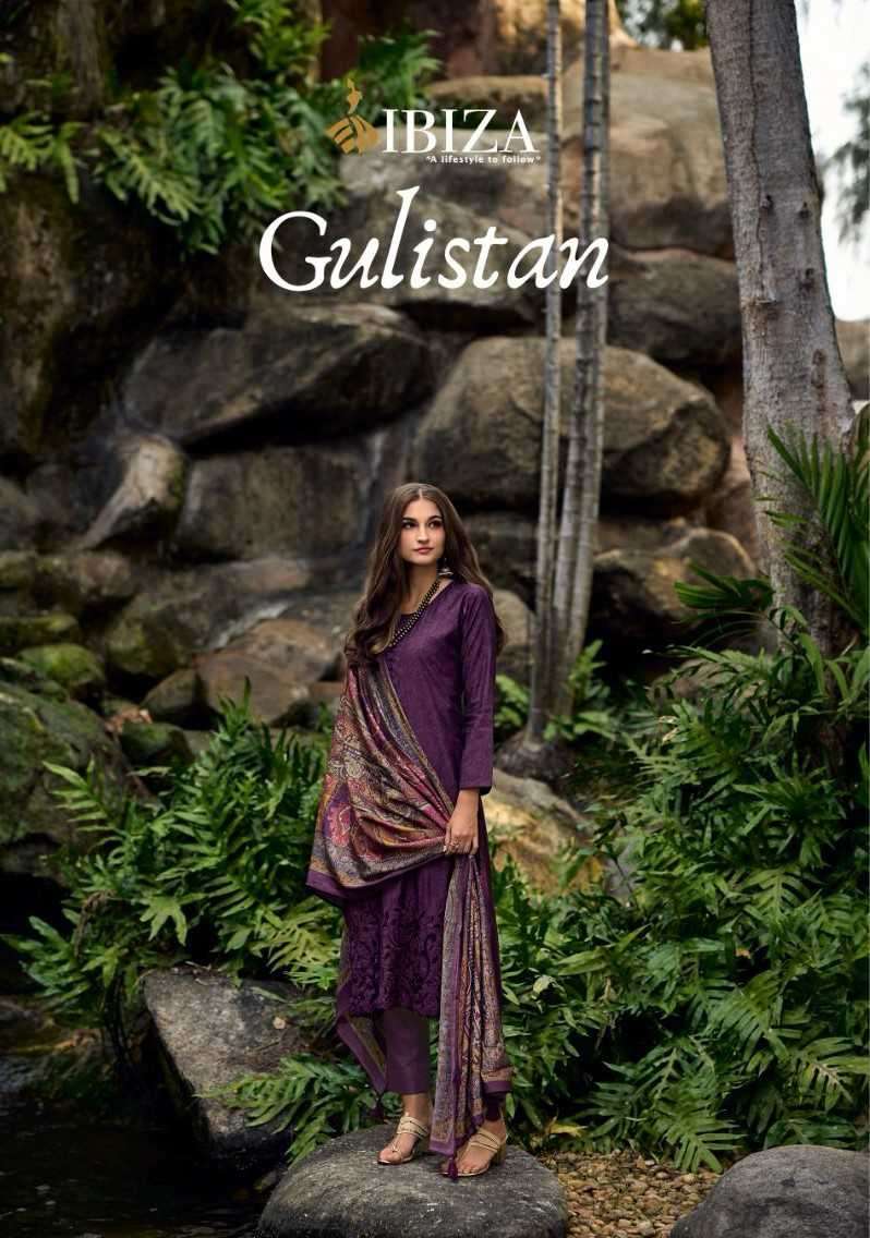 Ibiza Gulistan Ethnic Wear Fancy Muslin Suit Festive Collection