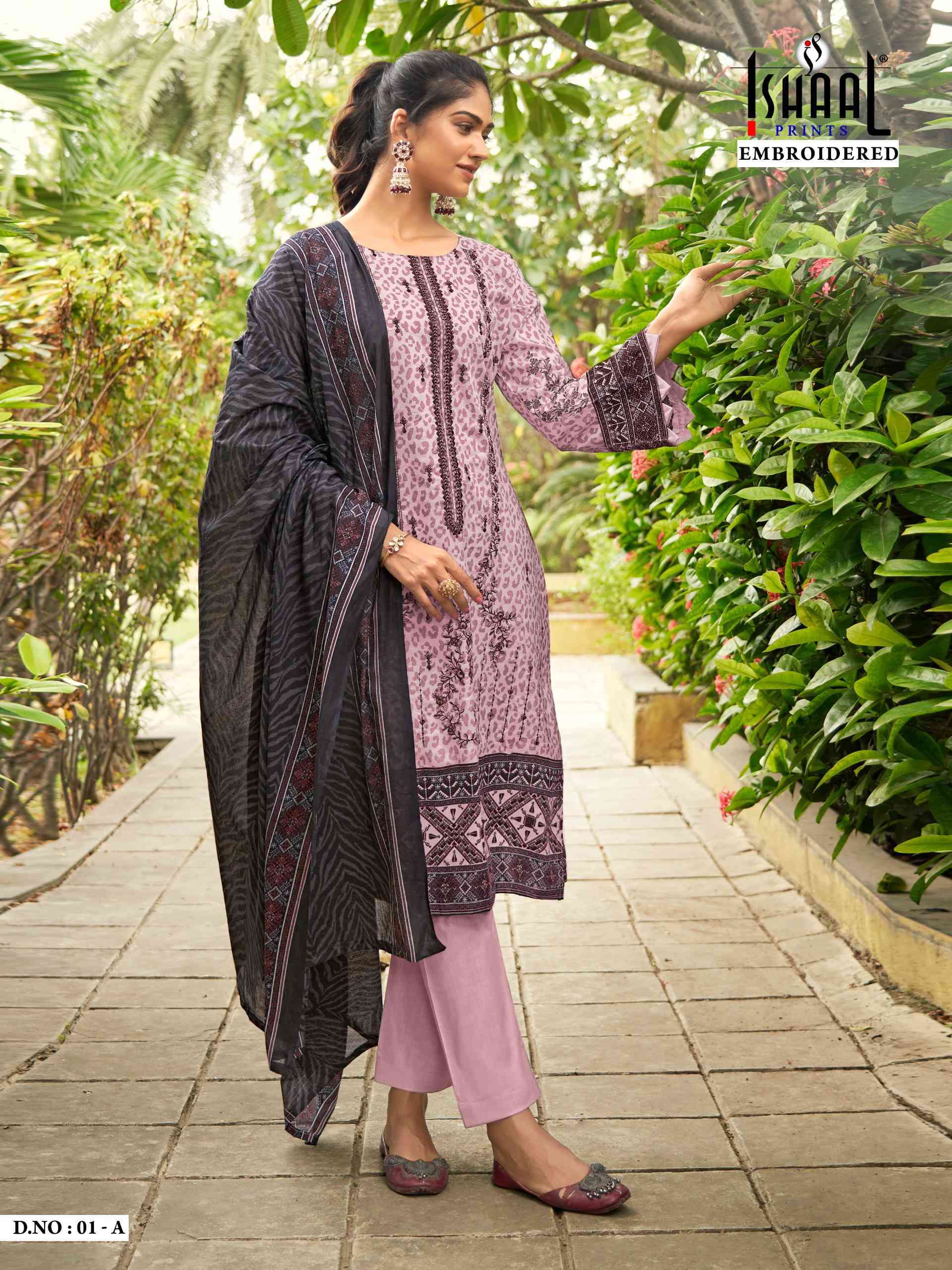Ishaal Embroidered D 1 Colors Summer Collection Salwar Suit Catalog Dealers