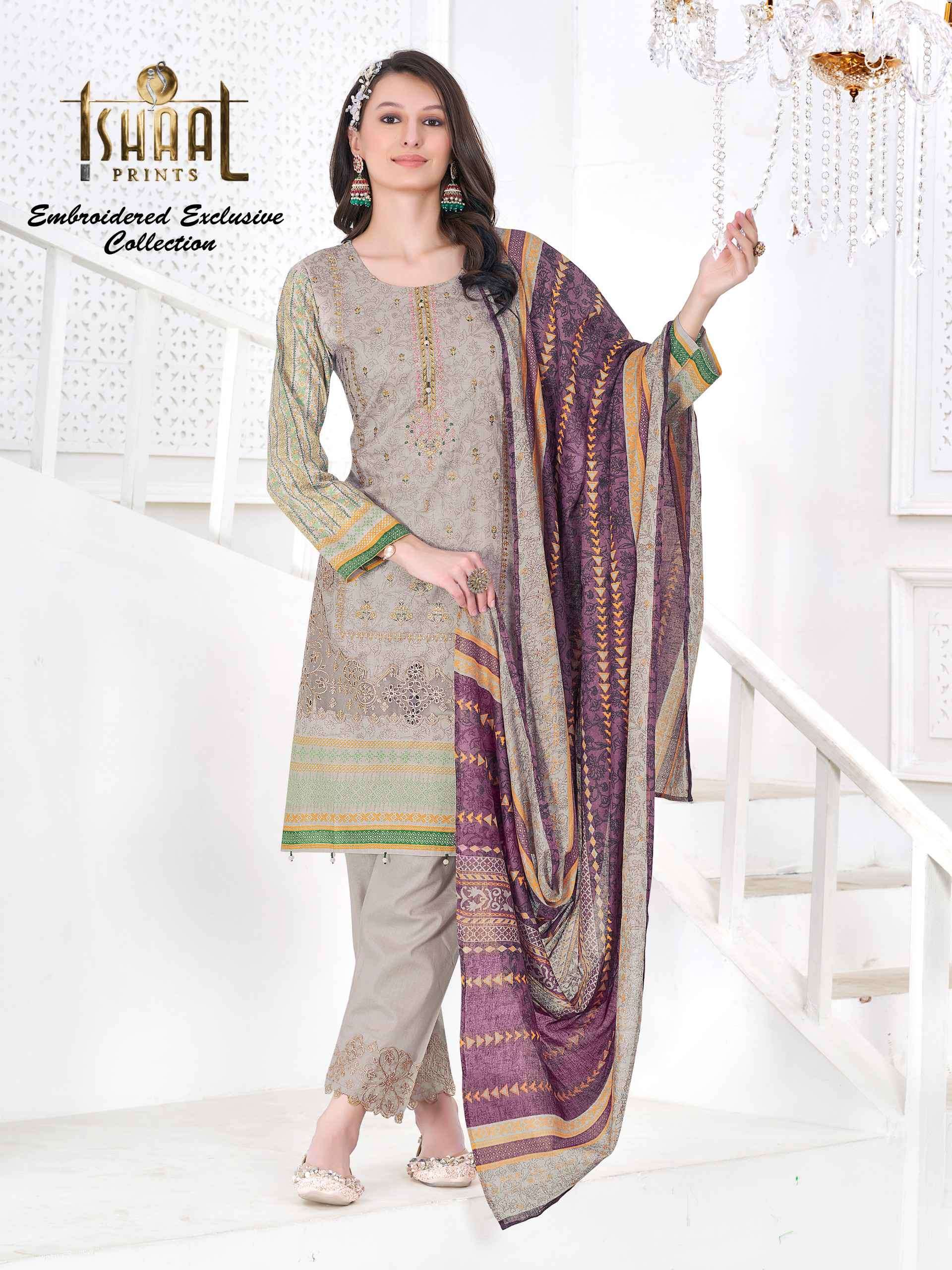 Ishaal Embroidered Exclusive Collection Summer Collection Ladies Suit Dealers