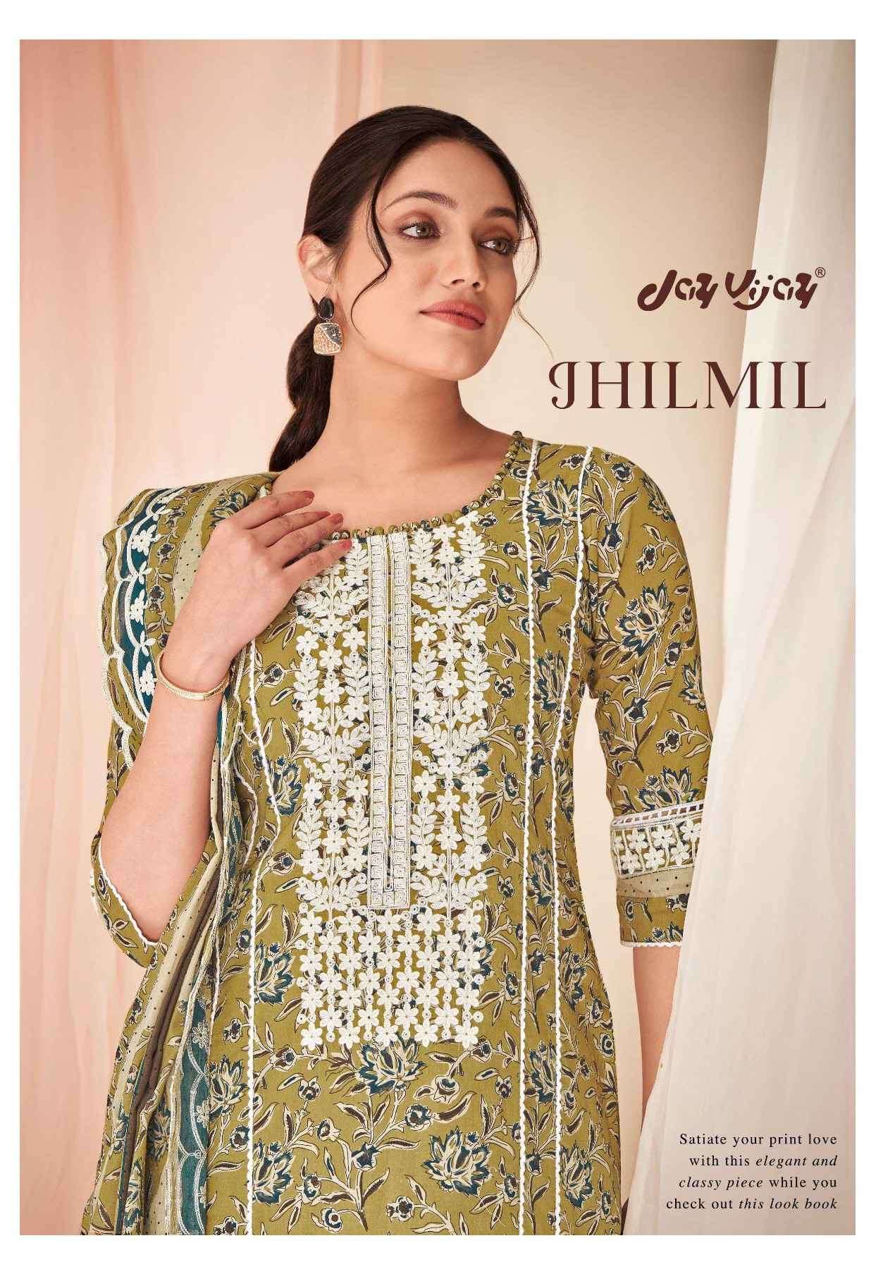 Jay Vijay Jhilmil Pure Cotton Block Print Dress Beset Price Catalog Dealers