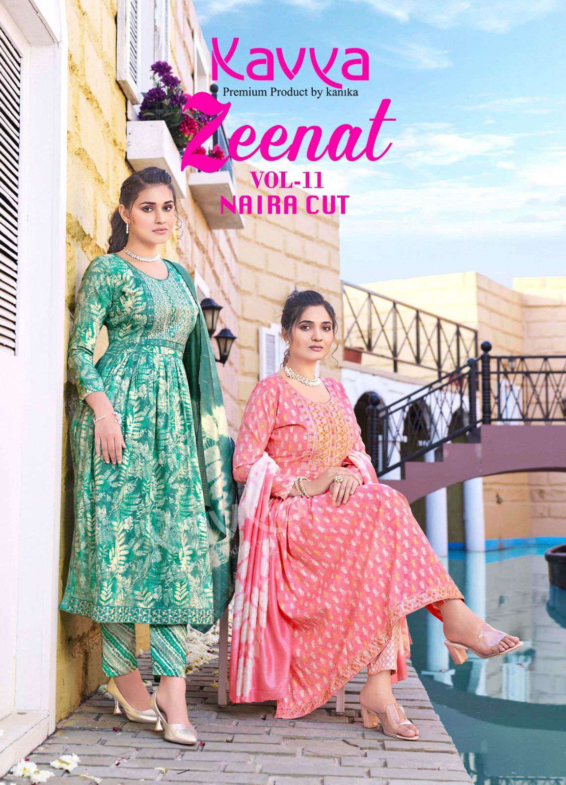 Kavya Zeenat Vol 11 Nayra Cut Readymade Dress Catalog Wholesalers