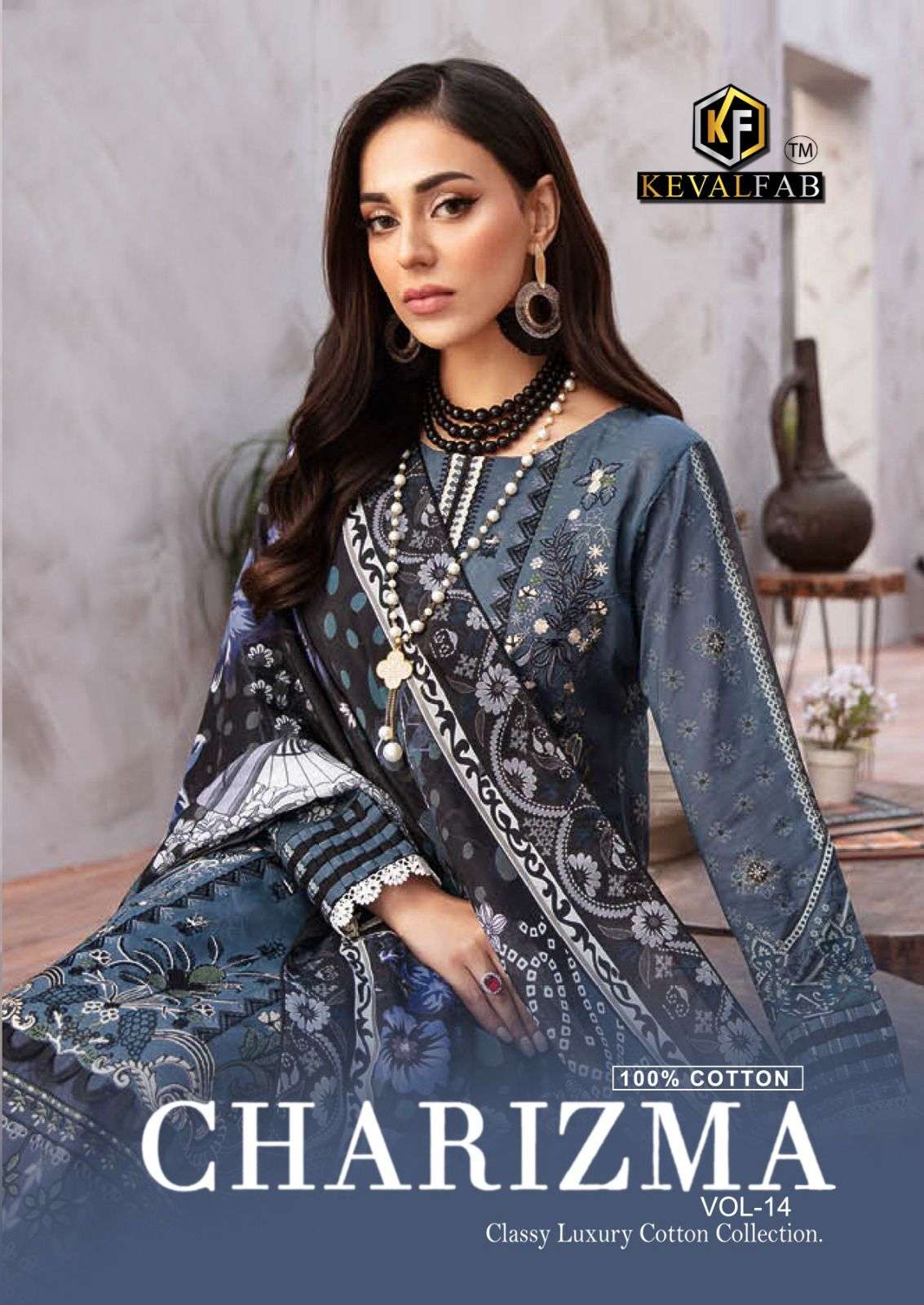 Keval Fab Charizma Vol 14 Classy Luxury Karachi Cotton Dress Dealers