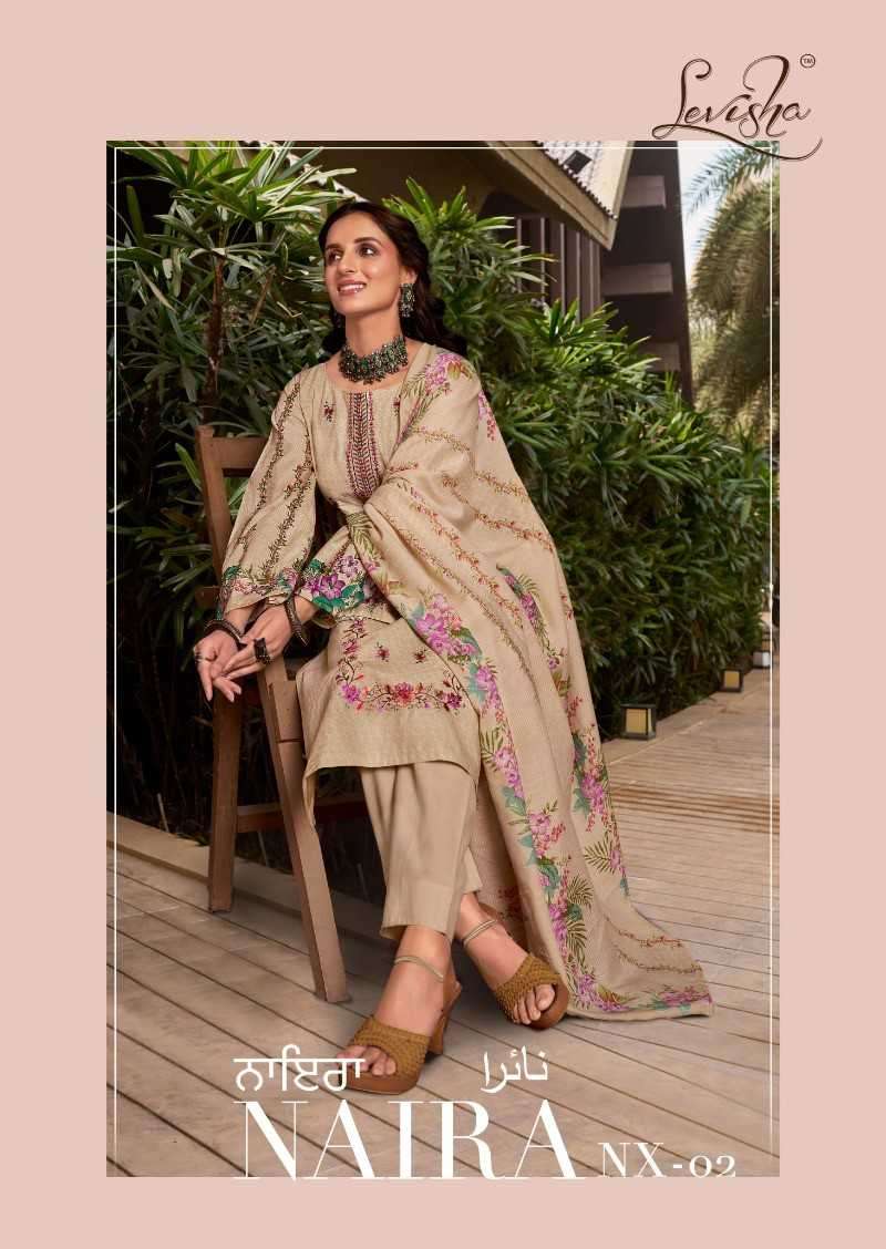 Levisha Naira Nx Vol 2 Pakistani Print Cotton Dress New Collection